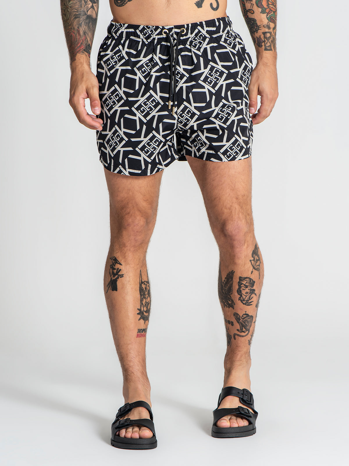 swimshorts / Black Gatsby Gold Swimshorts