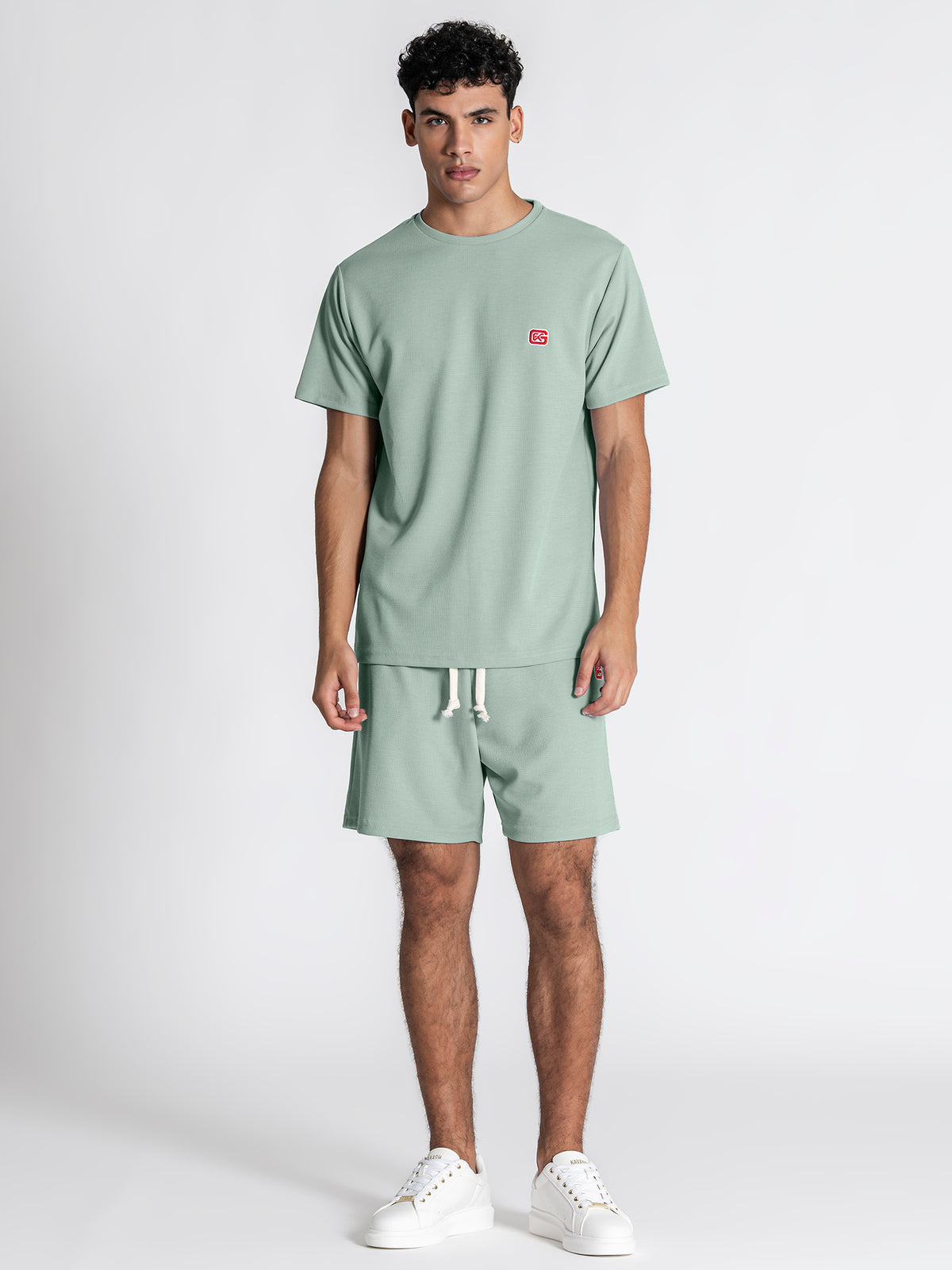 t-shirts / Green Grid Set