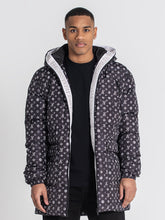 overcoats / Black Logomania Puffer Coat