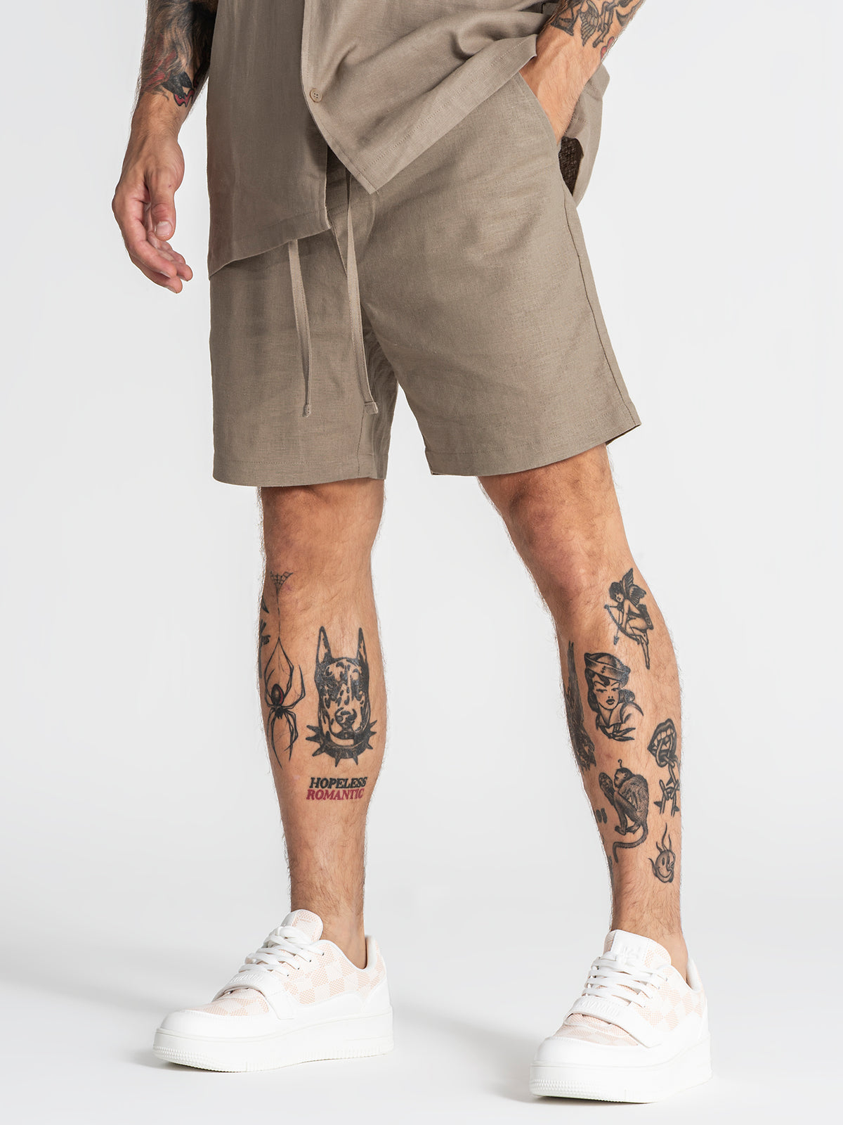 shorts / Taupe Nature Linen Shorts