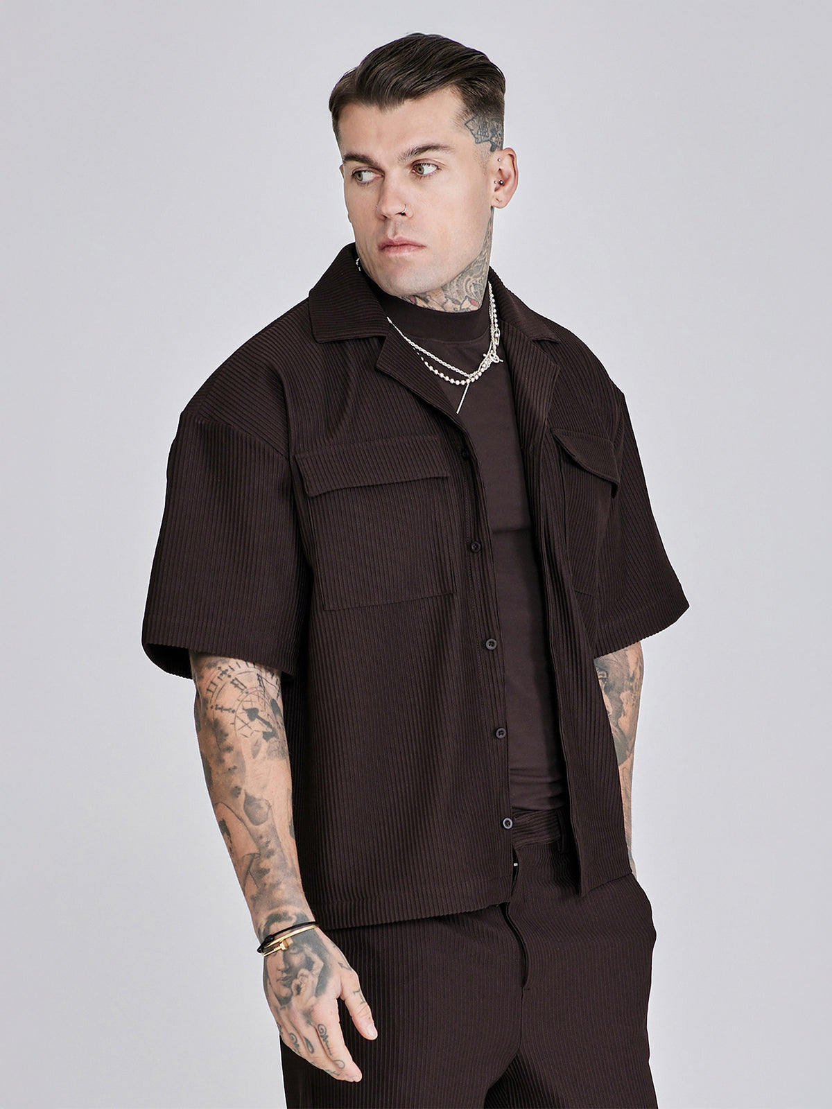 shirts / Ribbed Smart Shirt