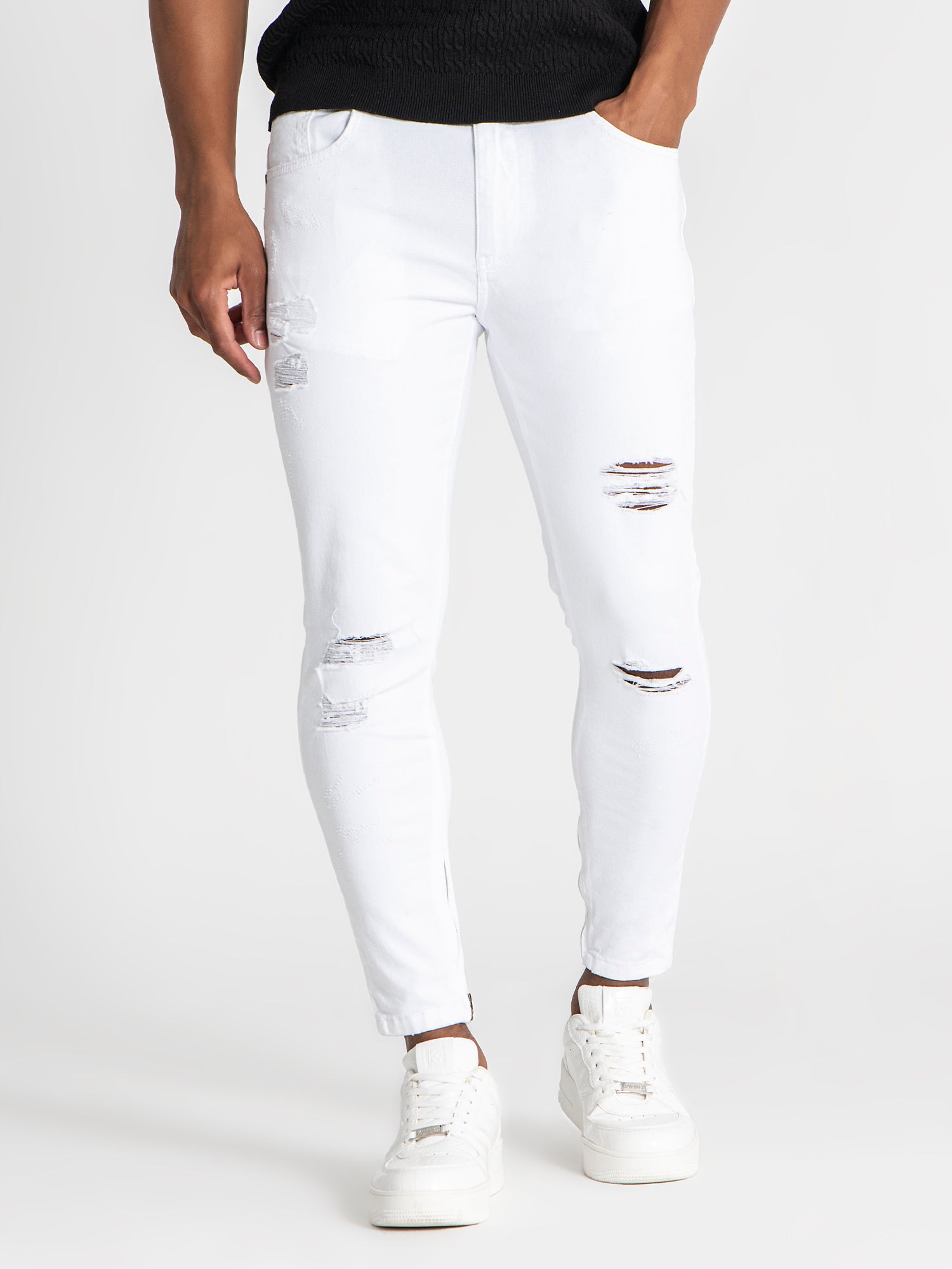 jeans / White Zipper Jeans