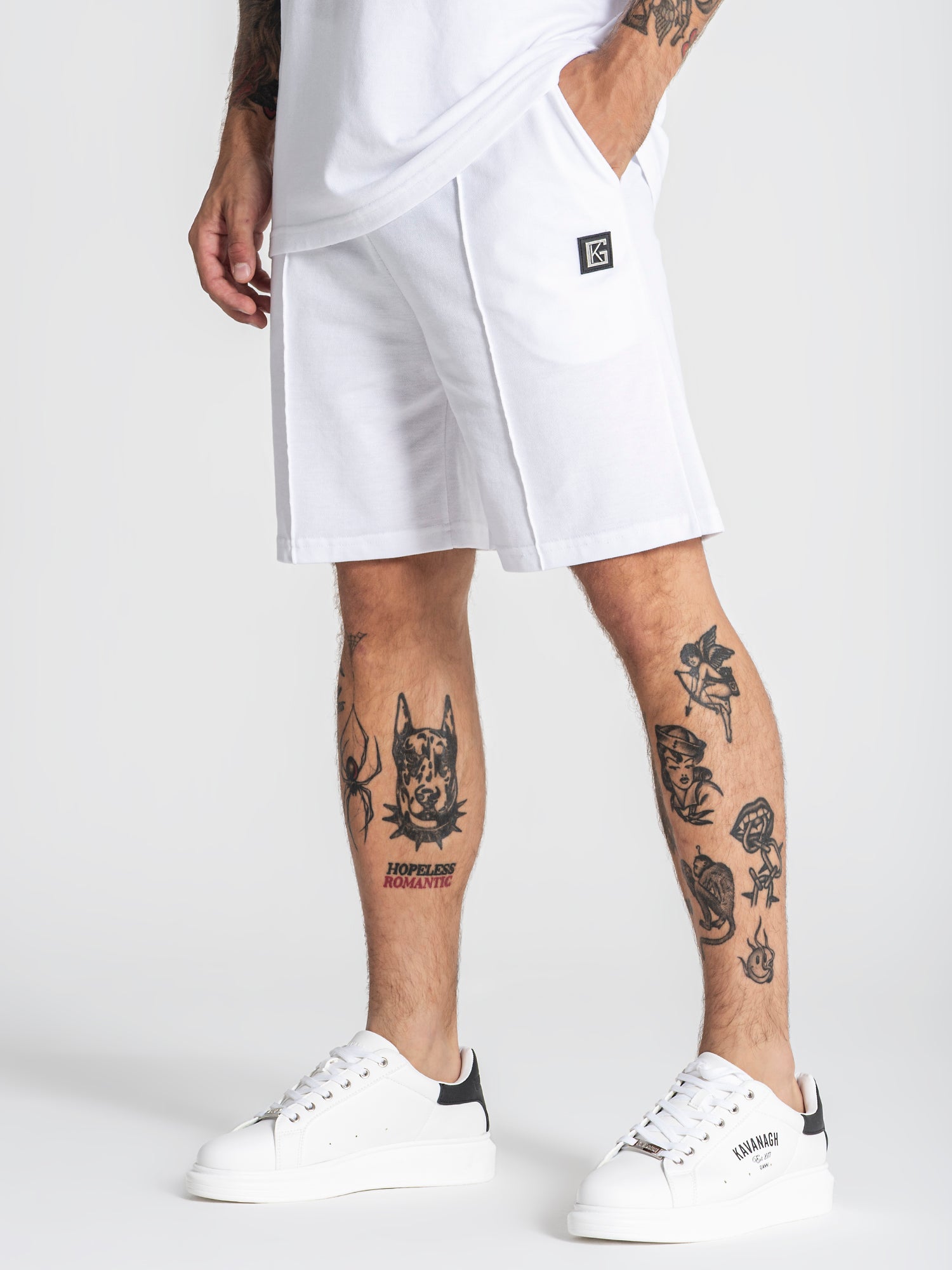 White GK Piquet Shorts
