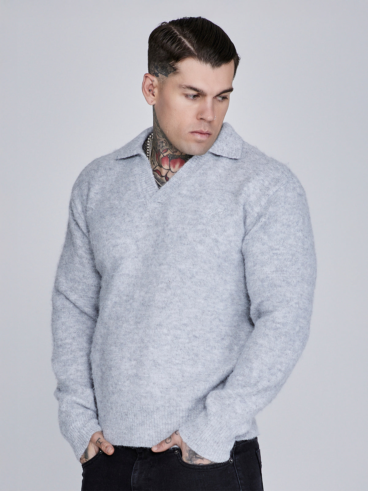 sweats / Knitted Polo Sweater