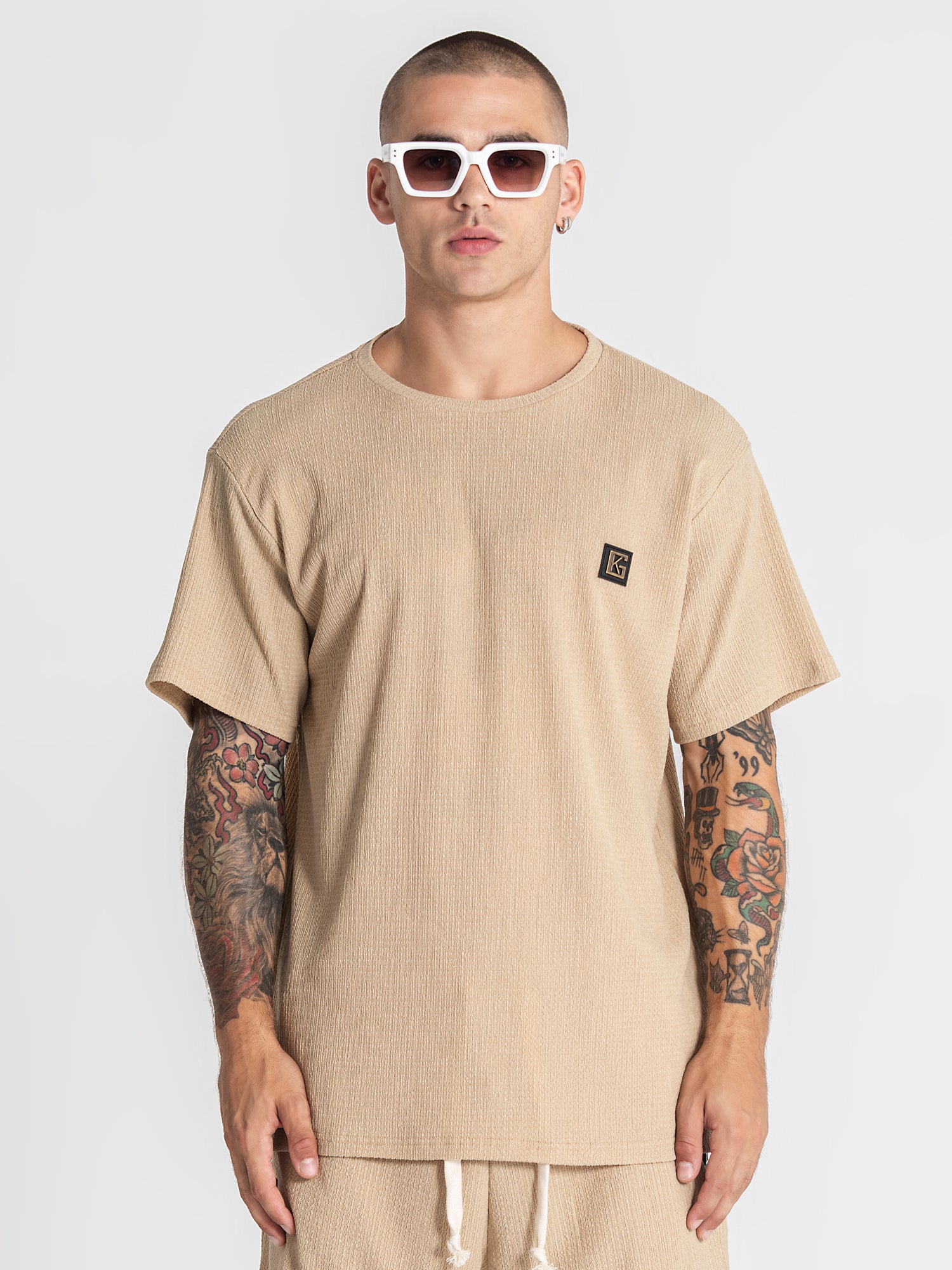 Beige Texture Tee