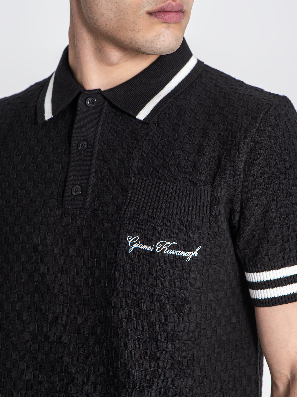 polos / Black Identity Knit Polo