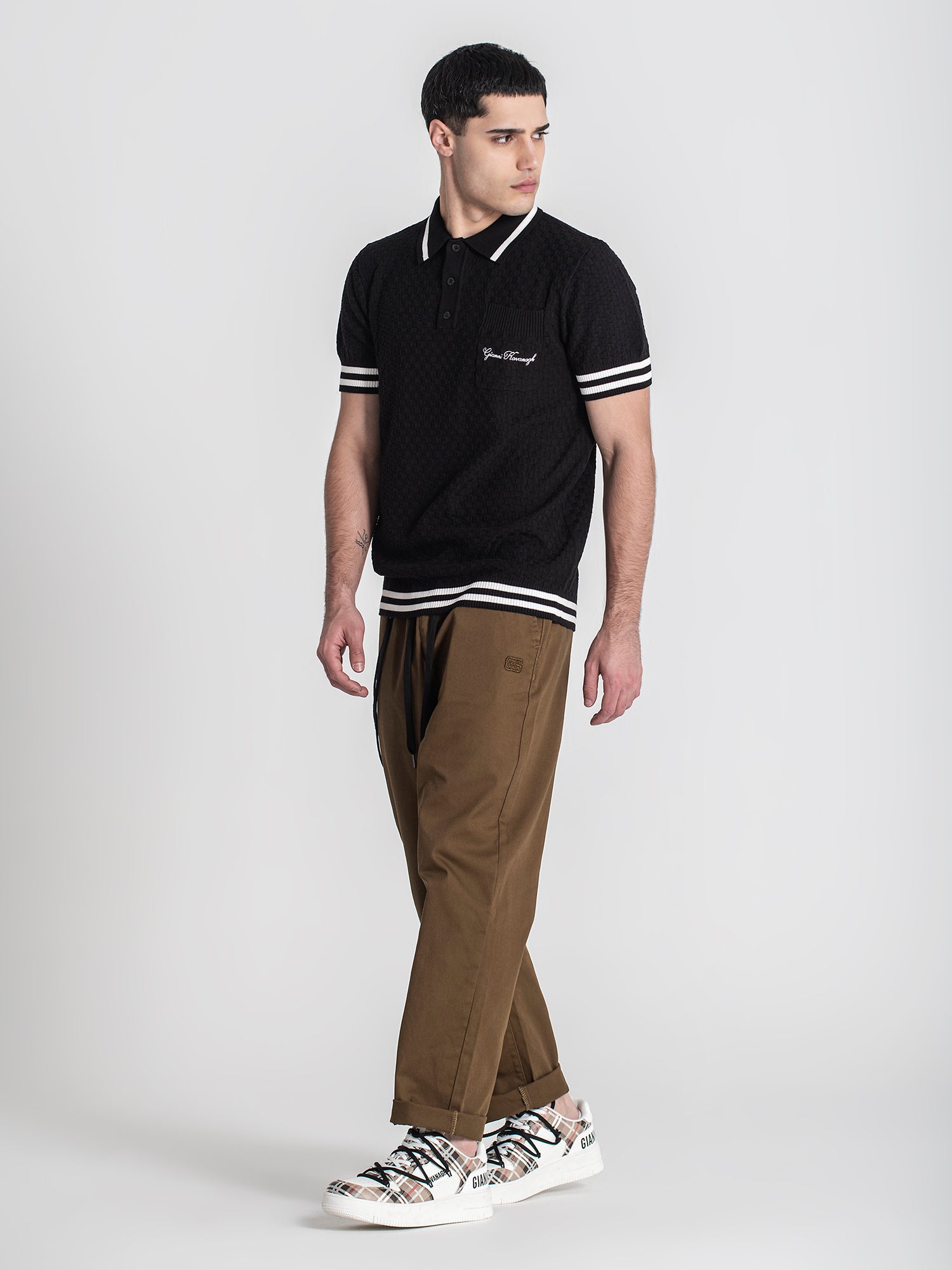 polos / Black Identity Knit Polo