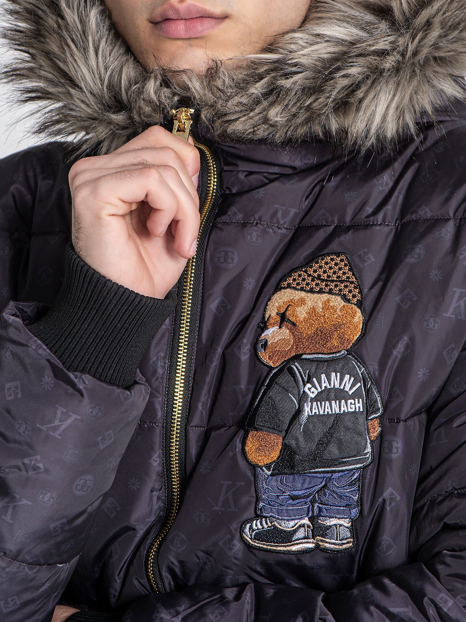 puffers / Black Logomania Bear Puffer Jacket