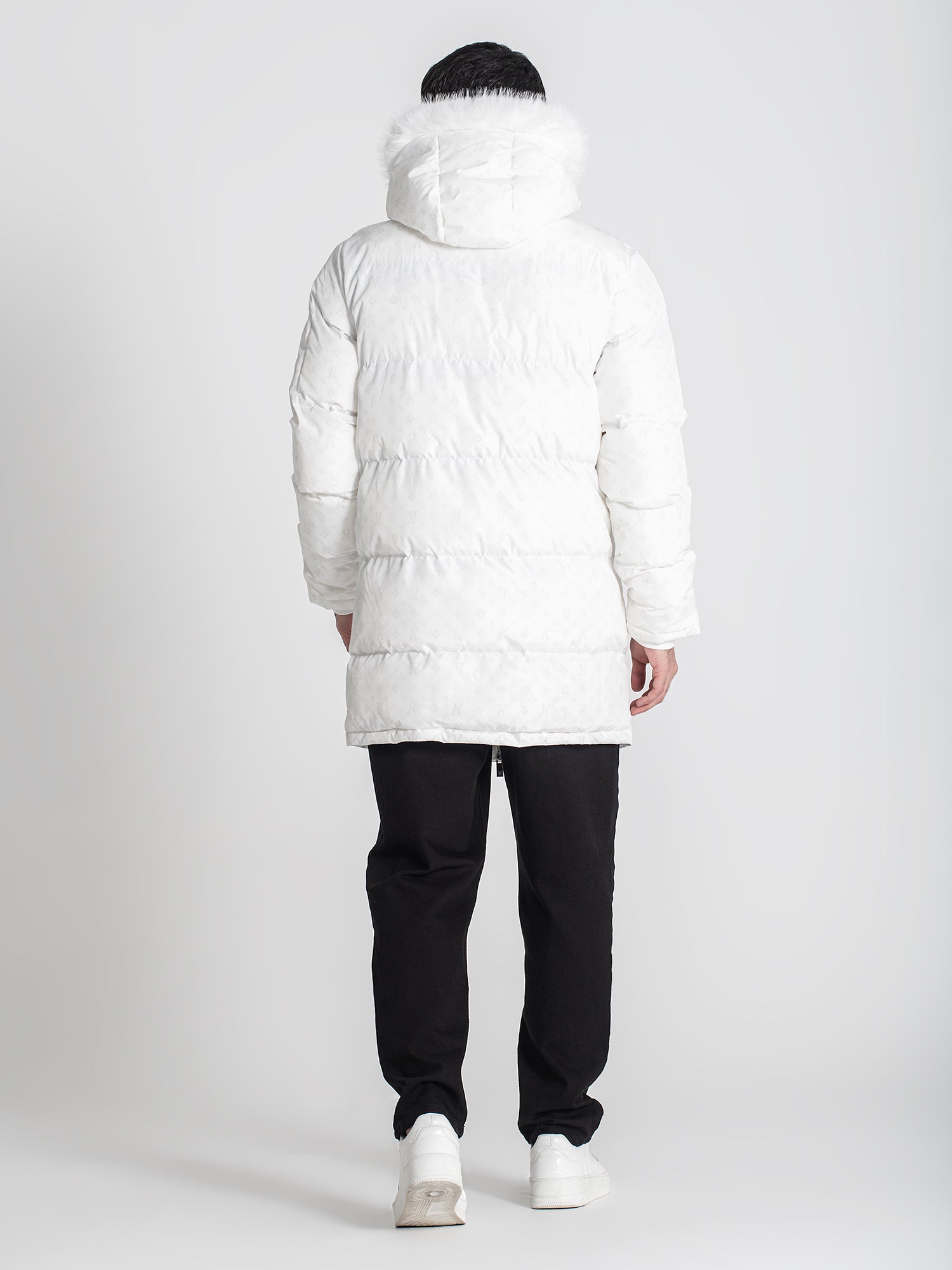 overcoats / White Logomania Coat