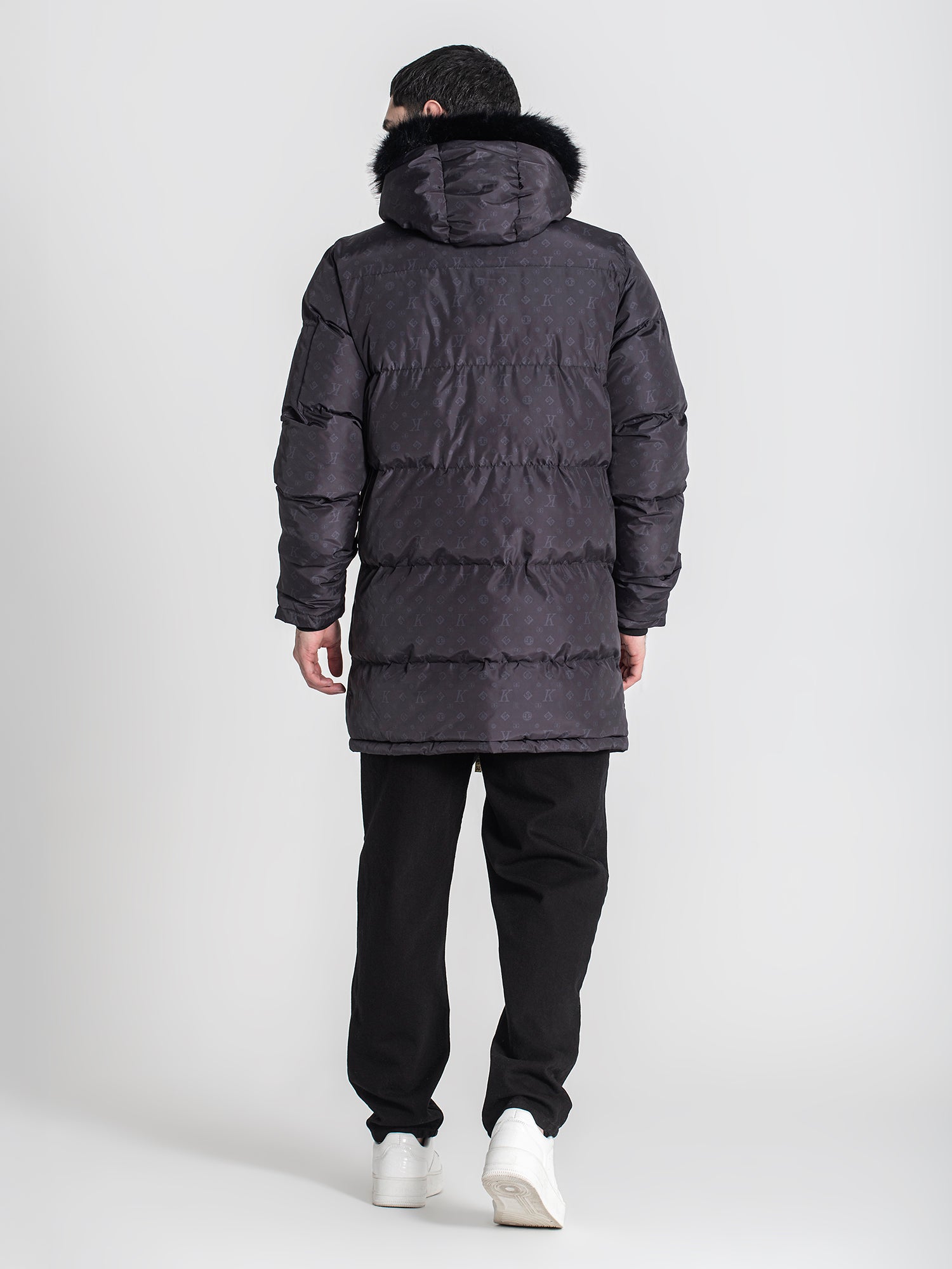 overcoats / Black Logomania Coat