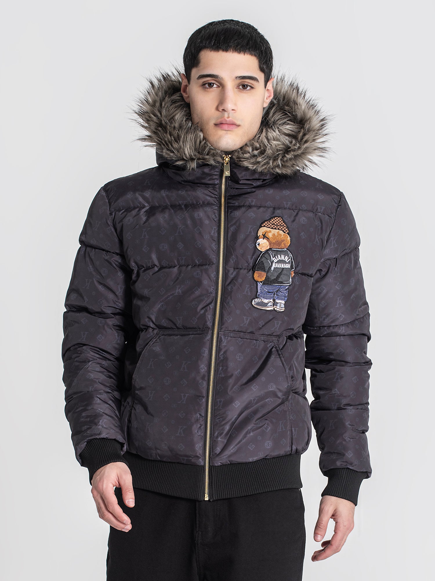 puffers / Black Logomania Bear Puffer Jacket