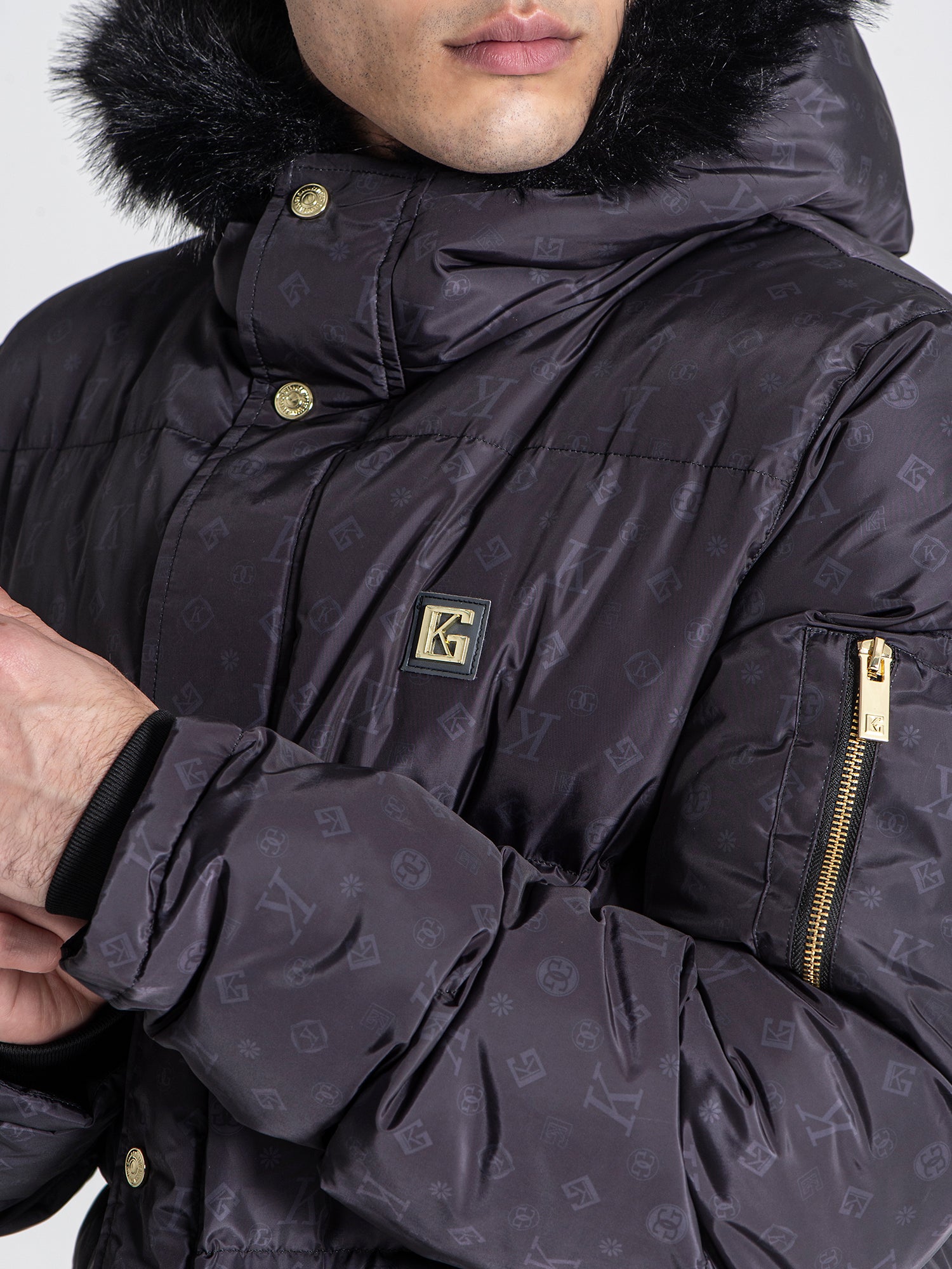 overcoats / Black Logomania Coat