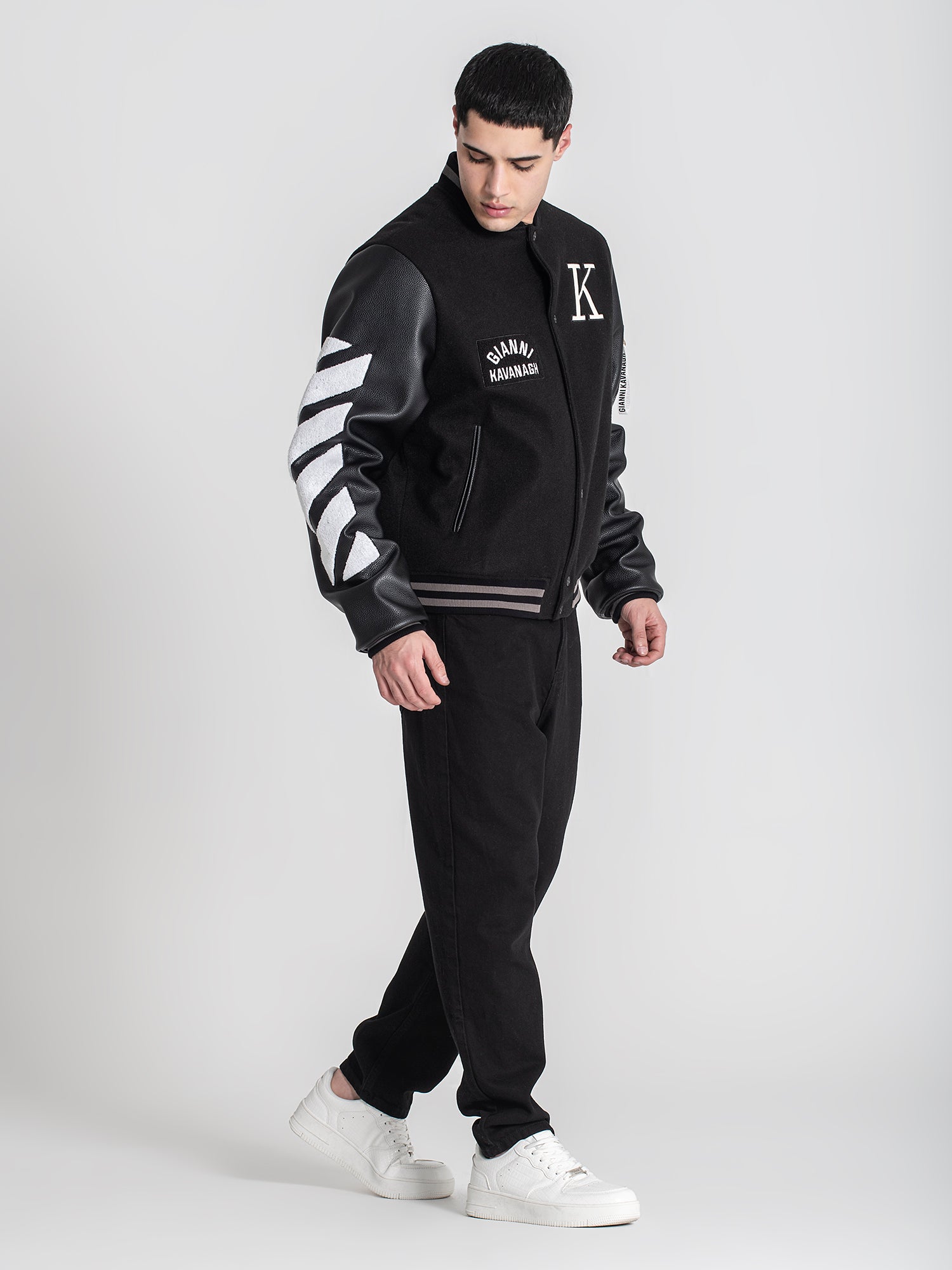 bombers / Black Varsity Bomber Jacket