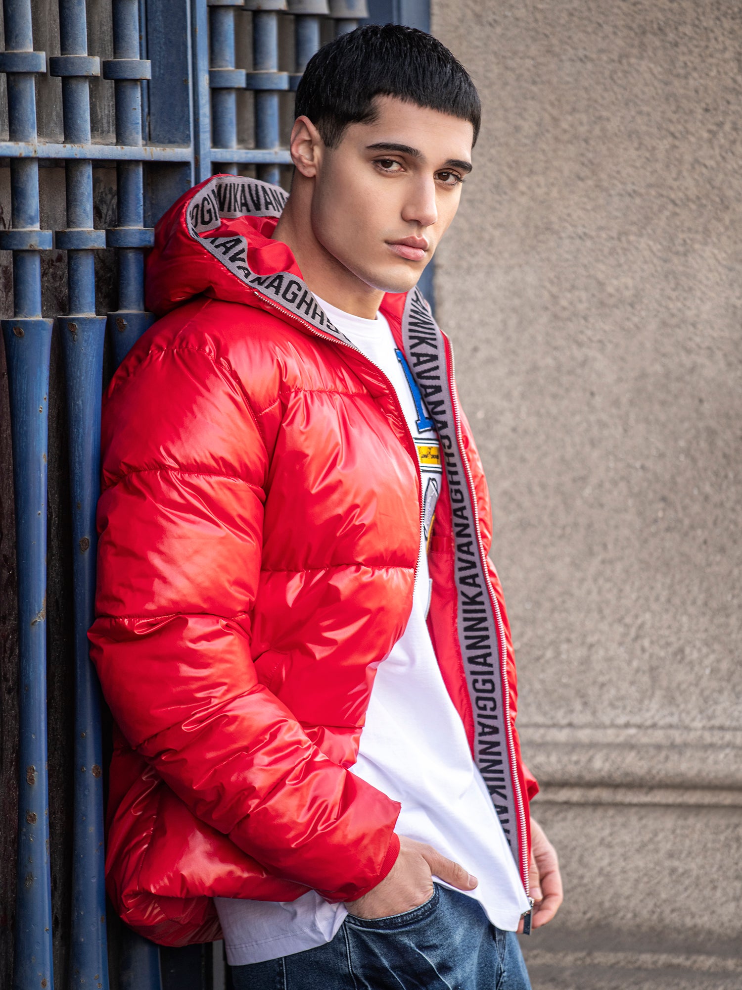 Red Tape Puffer Jacket