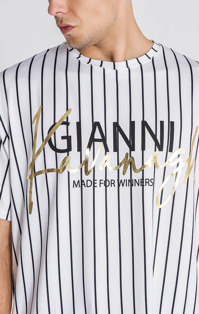 White Sunlight Striped Tee