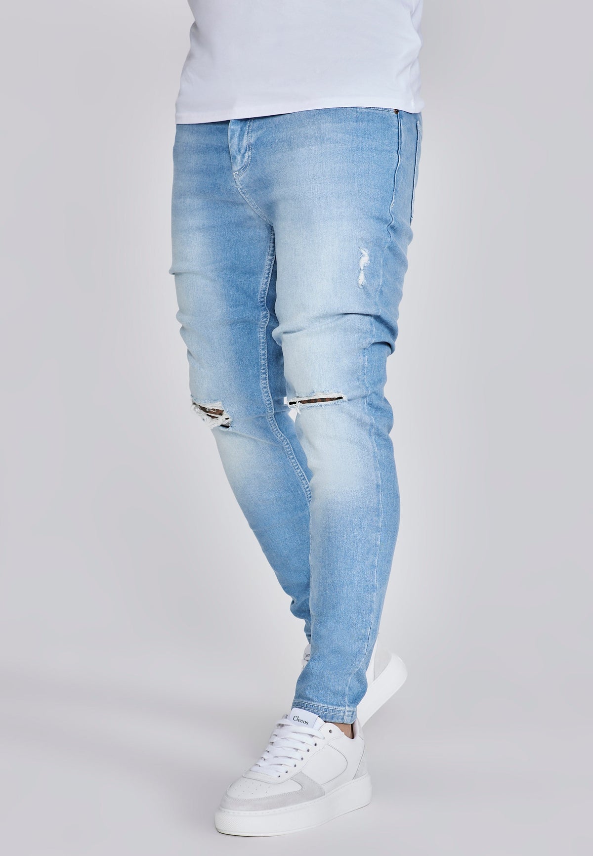 Blue Distressed Skinny Jeans
