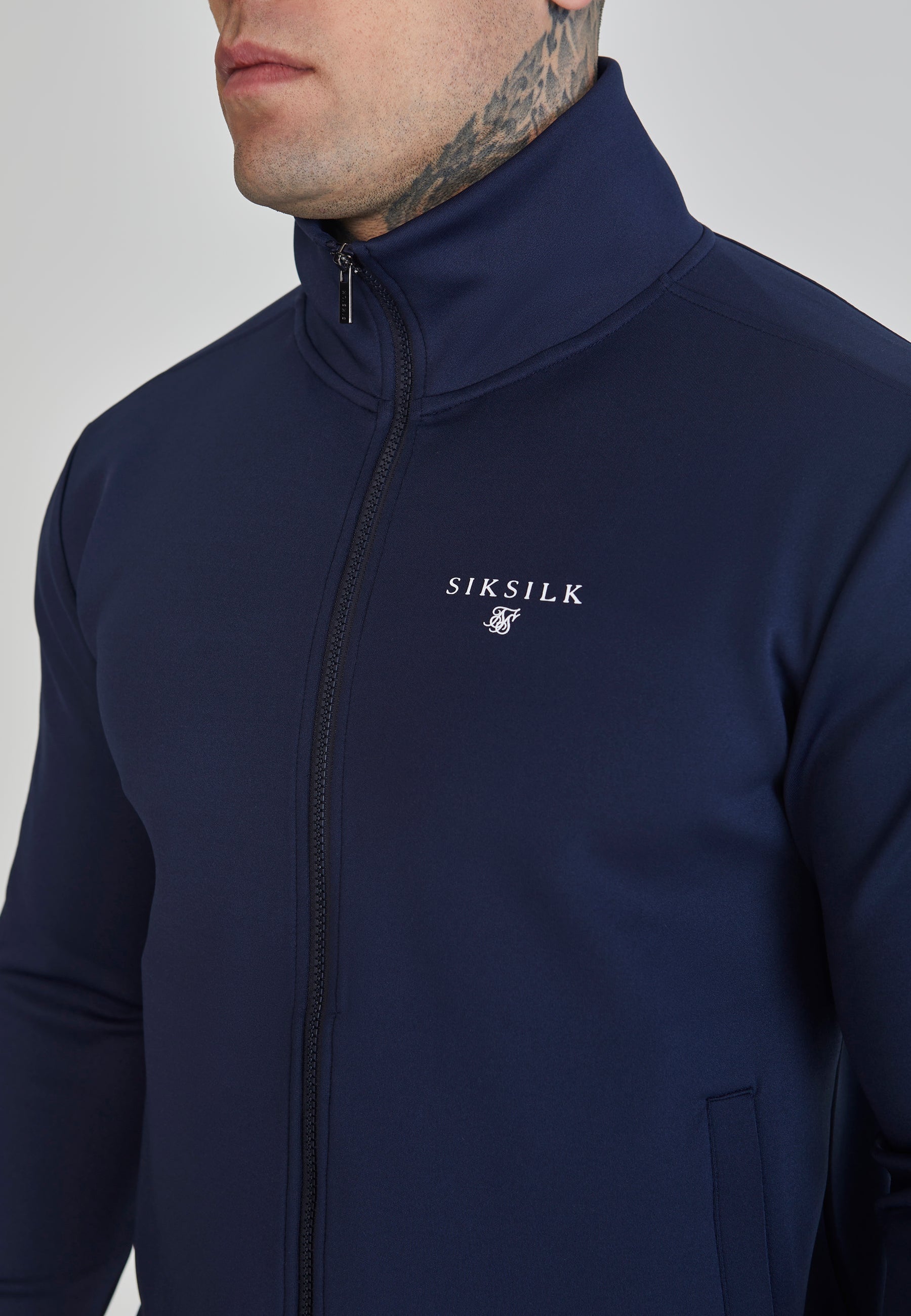 Navy Essentials Poly Track Top (2)