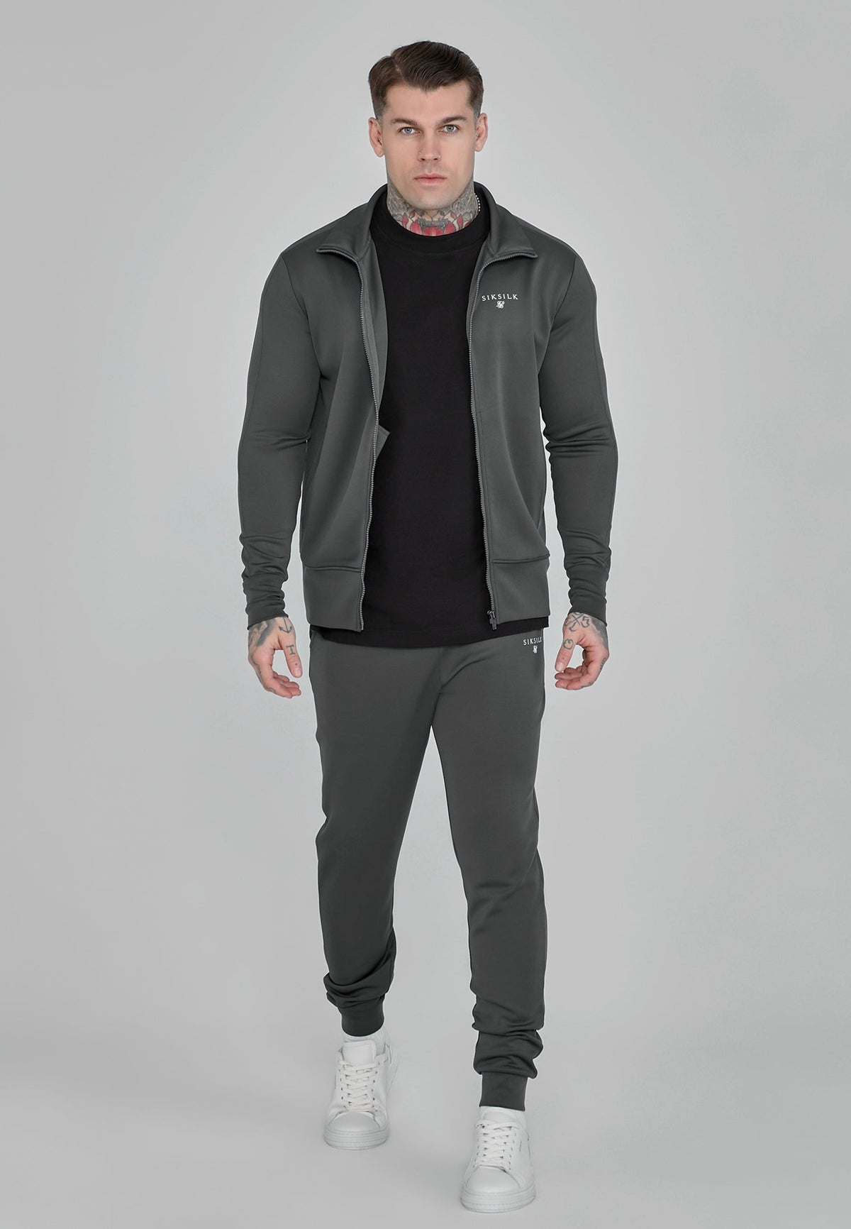 Grey Essentials Poly Track Top (1)