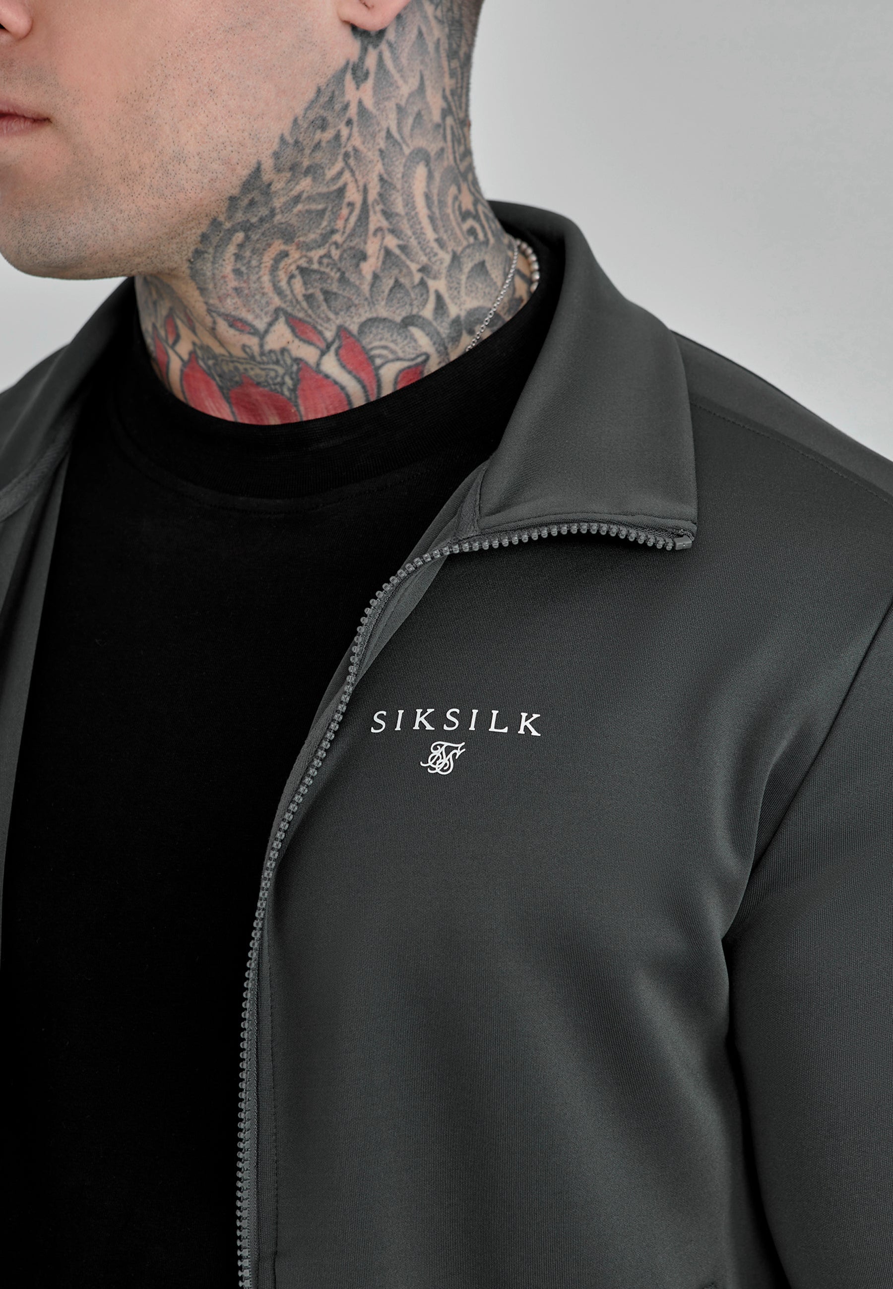 Grey Essentials Poly Track Top (2)