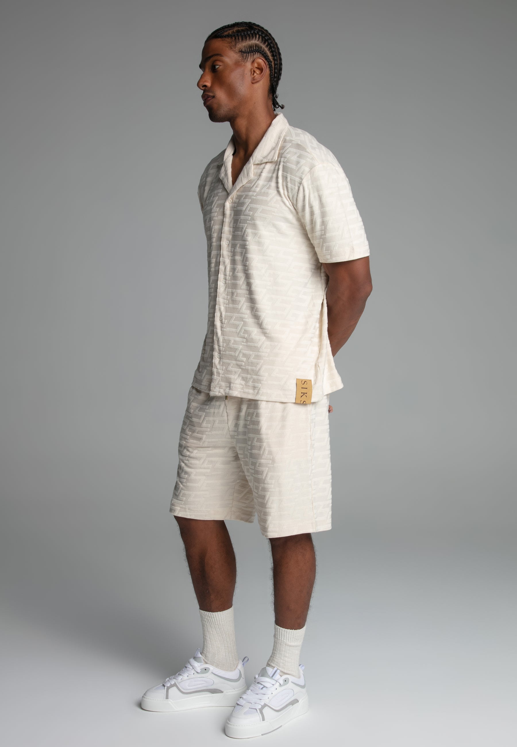 Ecru Towelling Shorts (3)