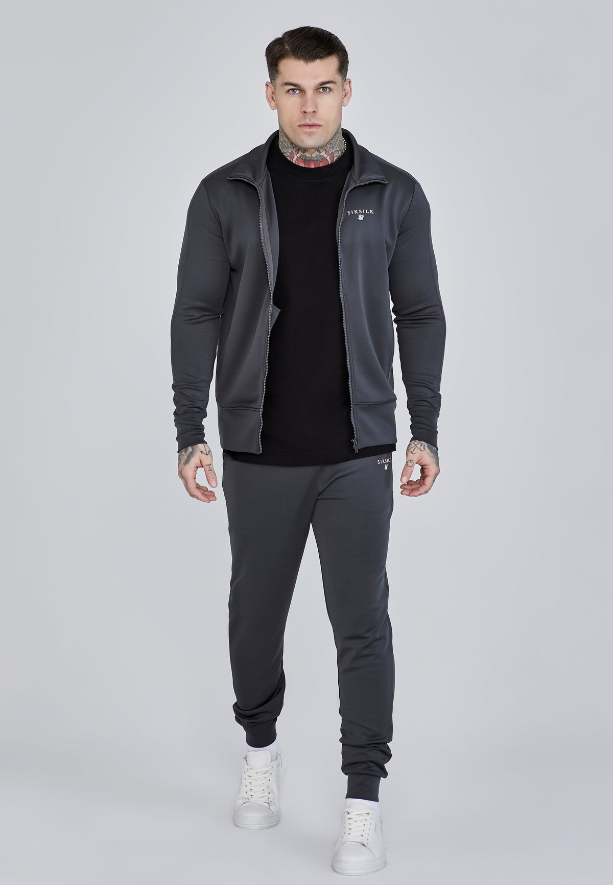 Grey Essentials Poly Track Pants (1)