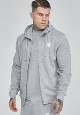Grey Essentials Full Zip Hoodie