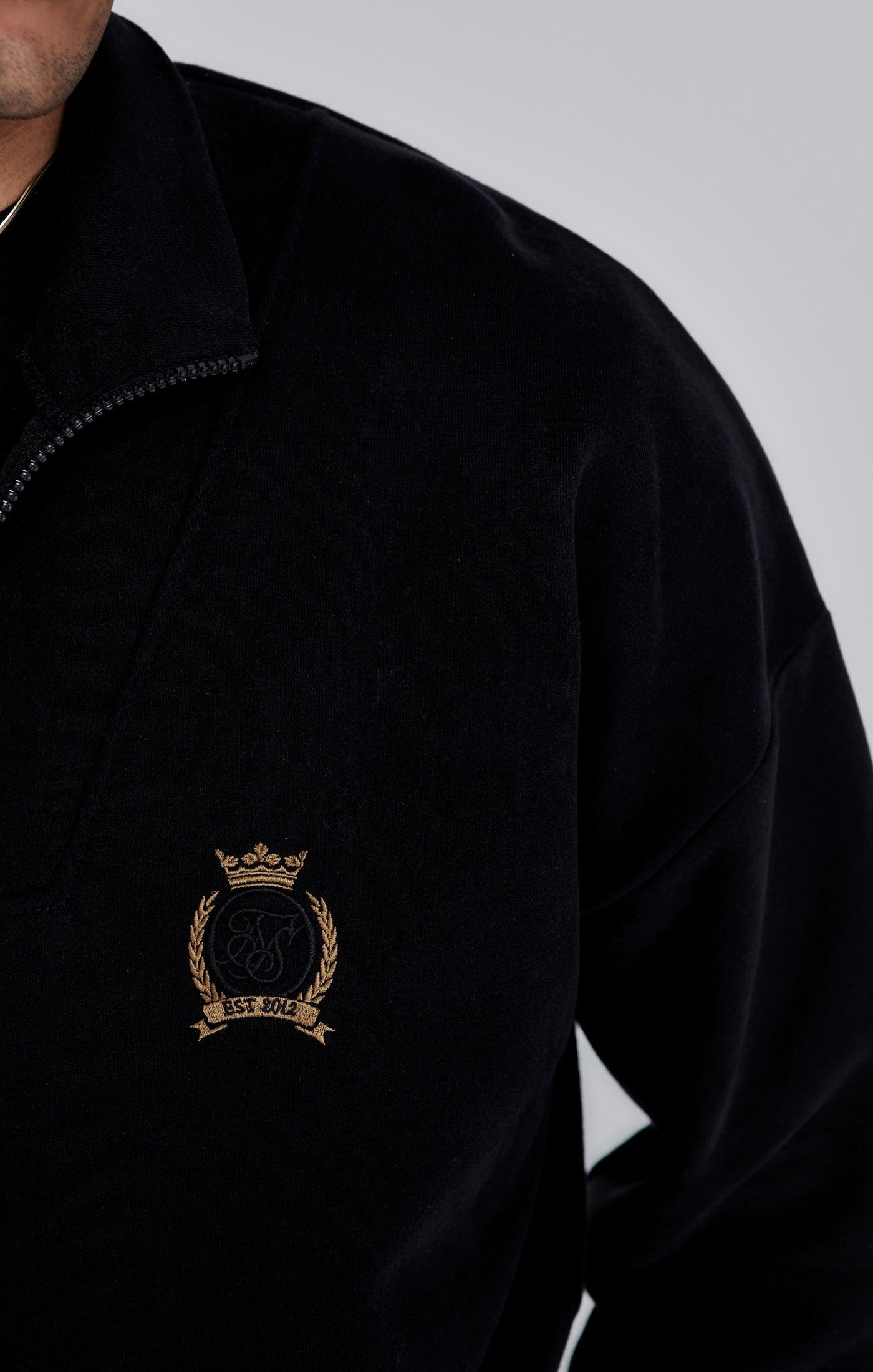 Black Quarter Zip Sweater (2)