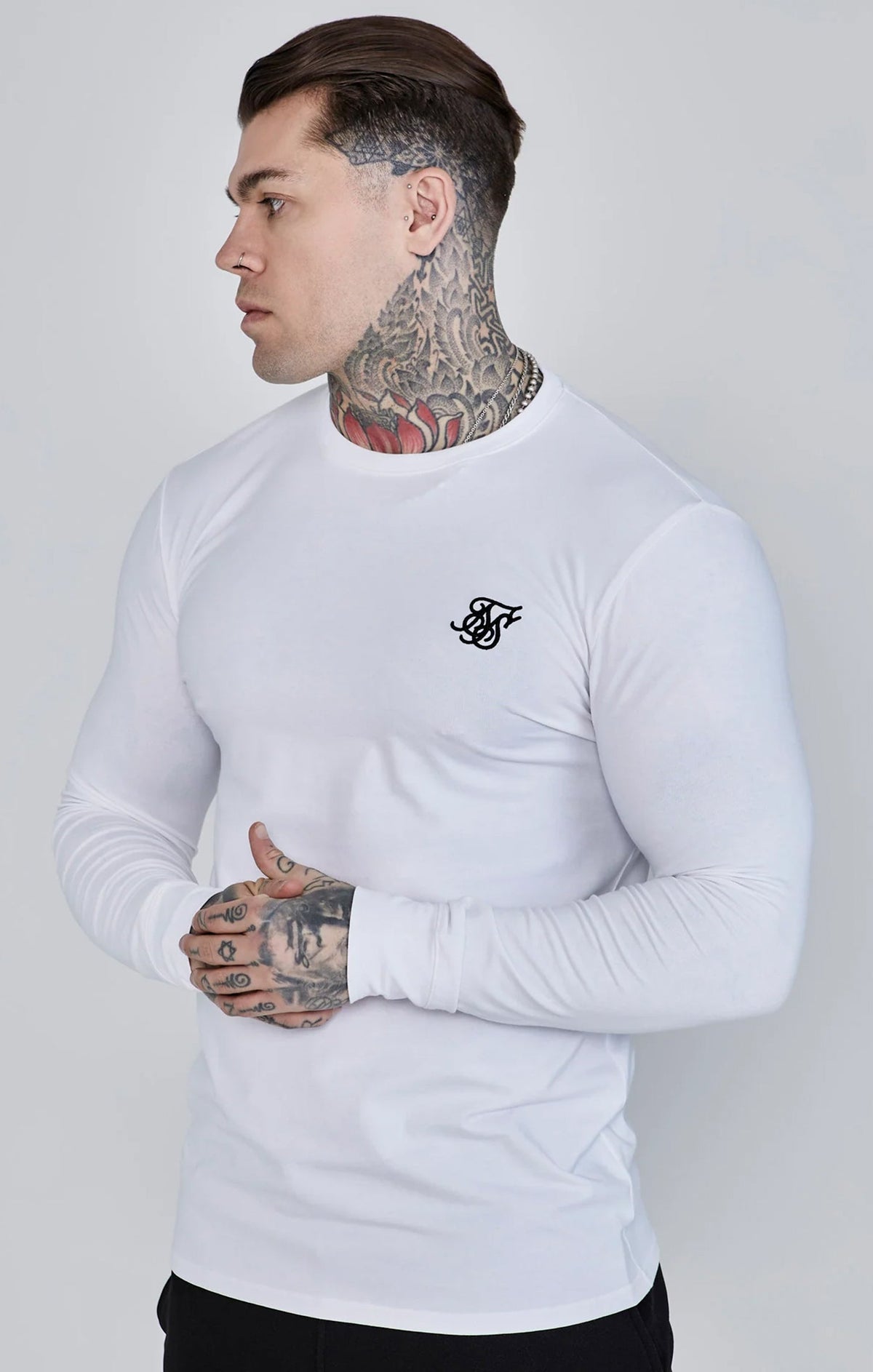 White Essentials Long Sleeve T-Shirt