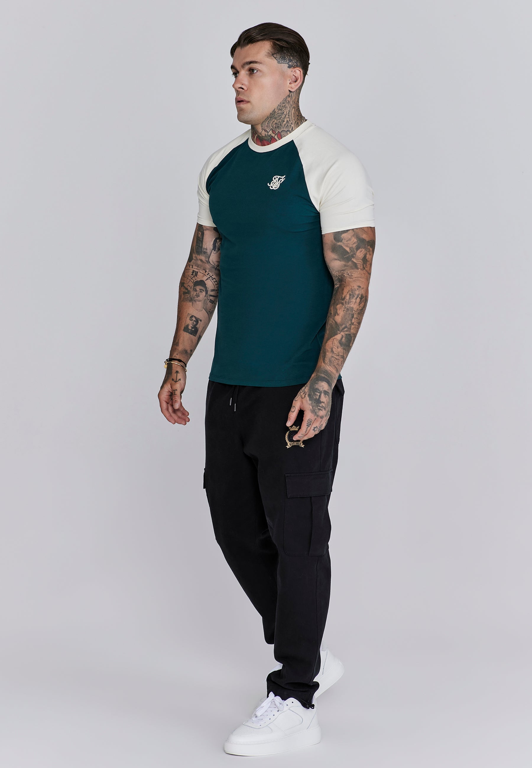 Green Ecru Raglan T-Shirt (3)