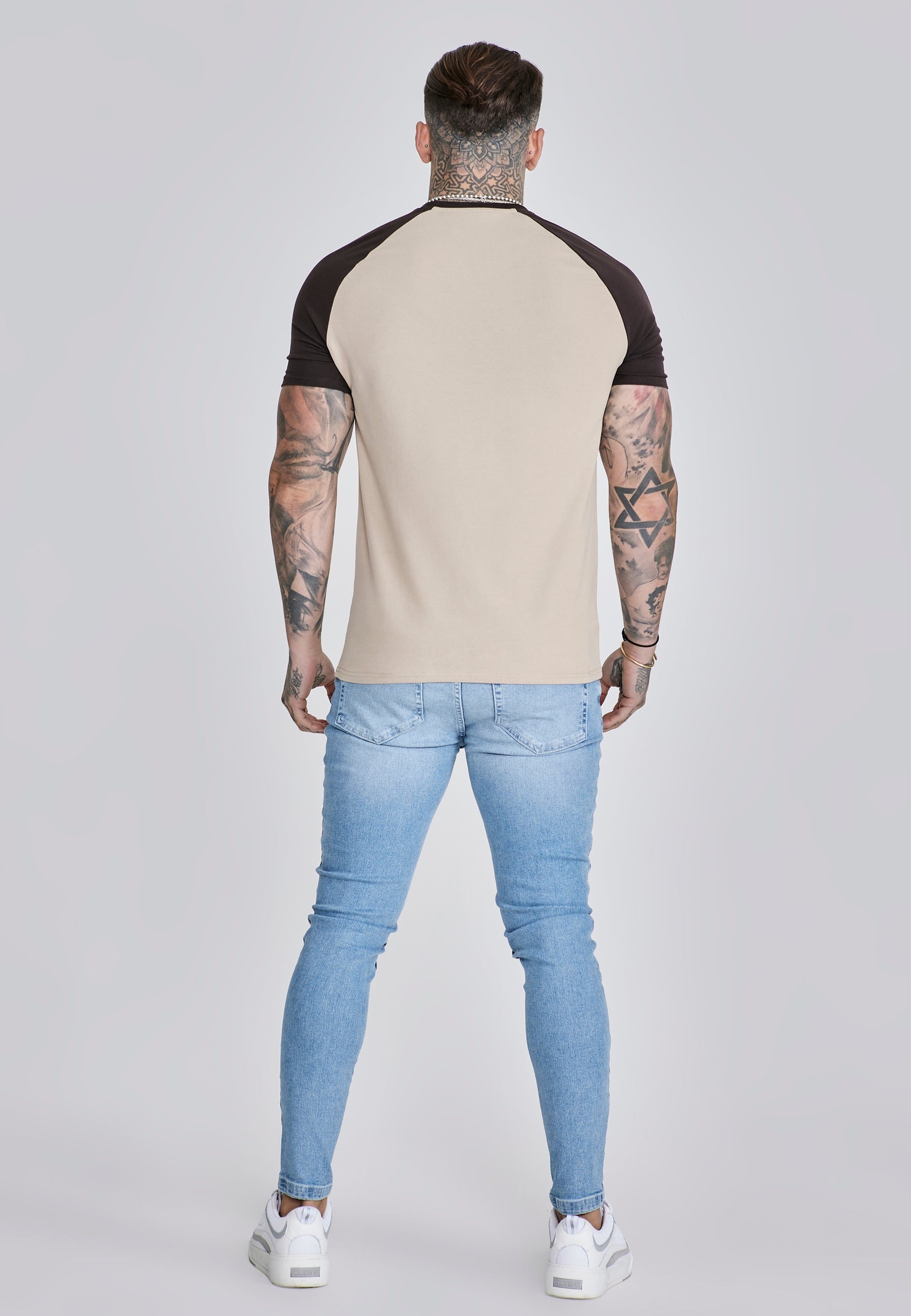 Beige Brown Raglan T-Shirt (4)