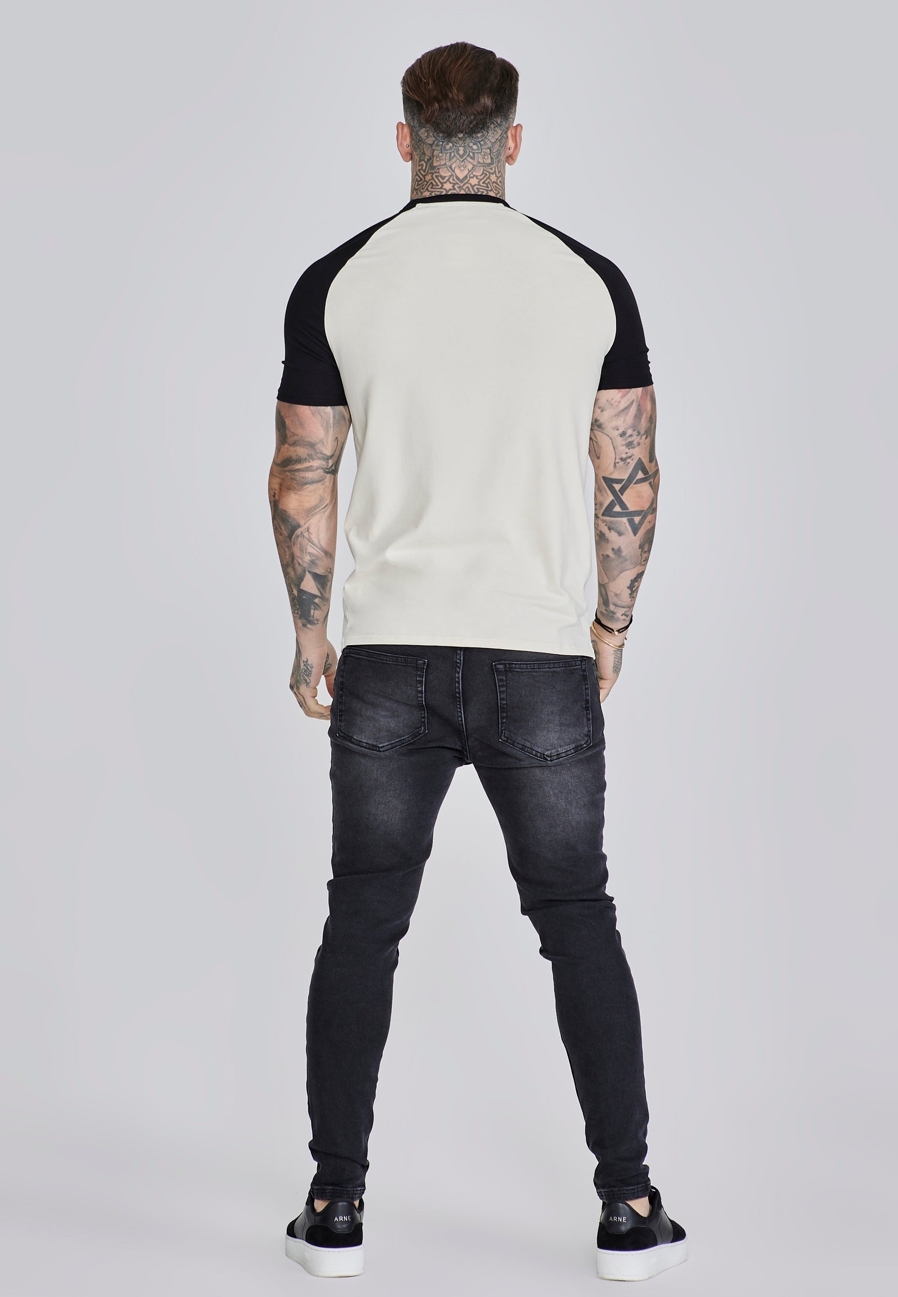 Ecru Black Raglan T-Shirt (4)