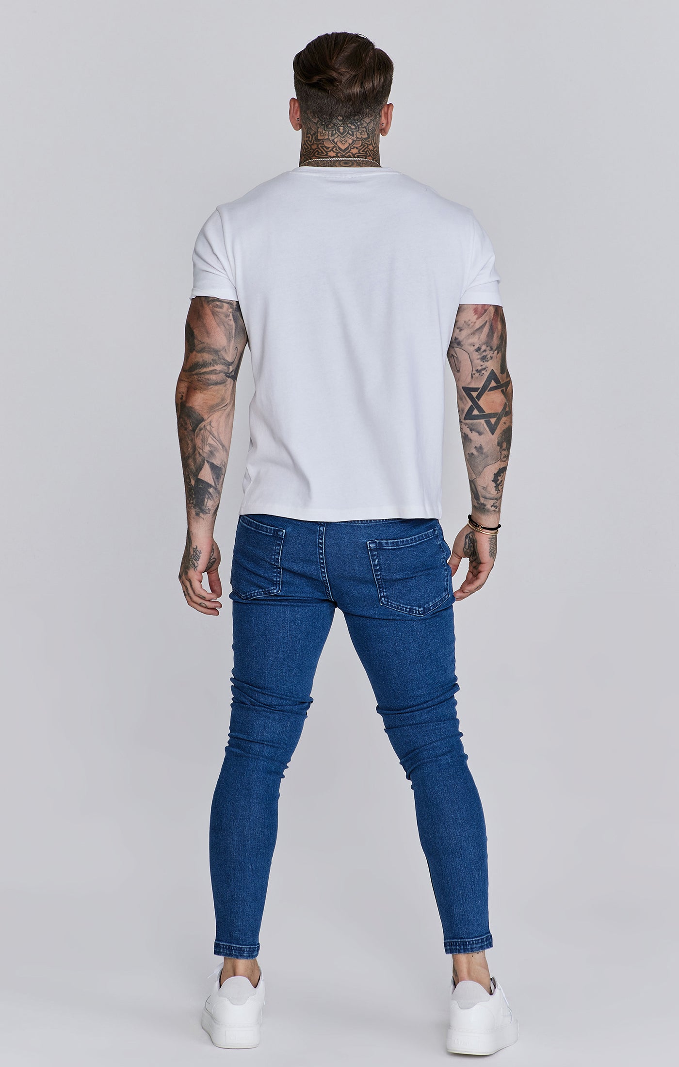Blue Distressed Skinny Jeans (4)