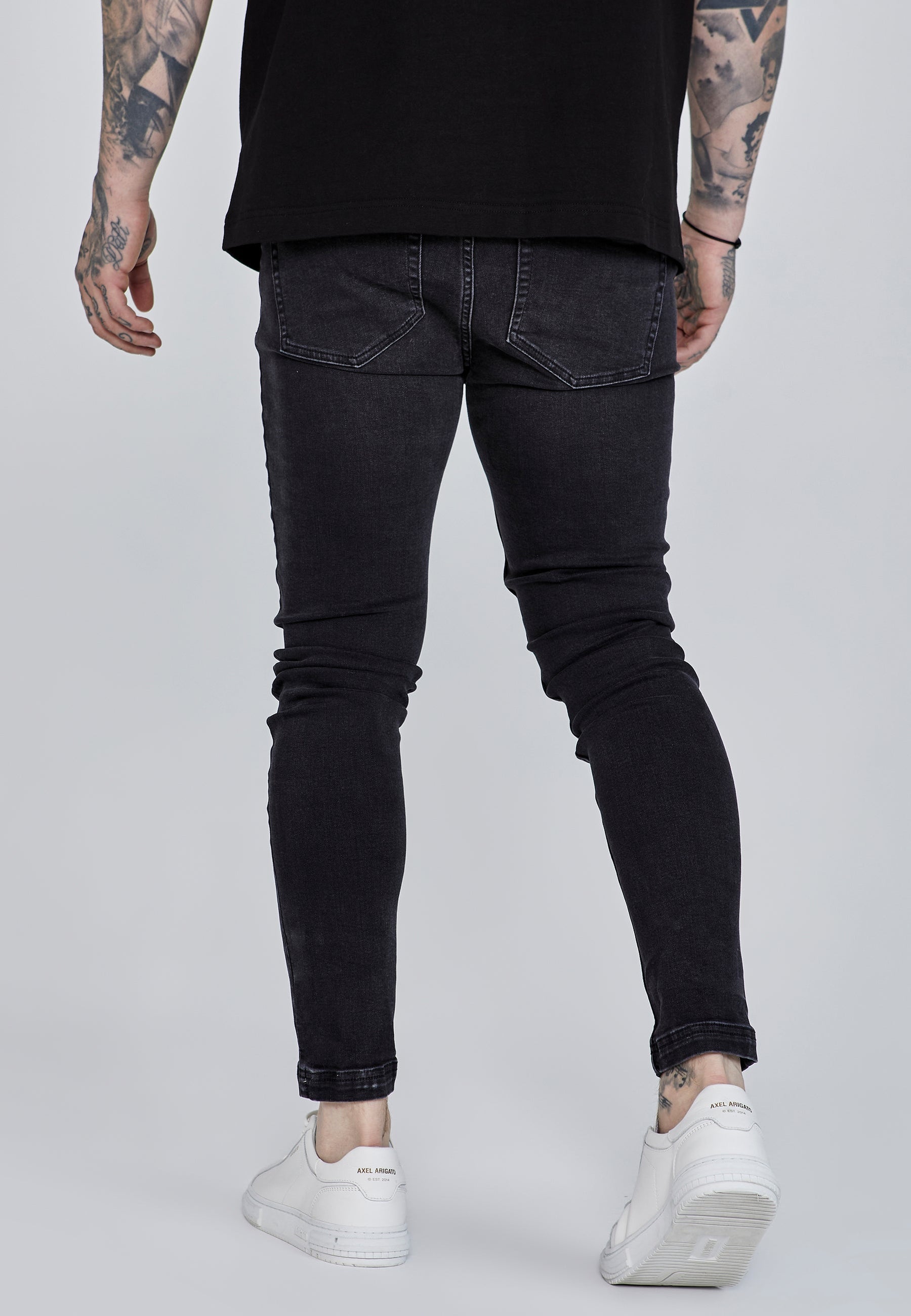 Washed Black Skinny Jeans (3)