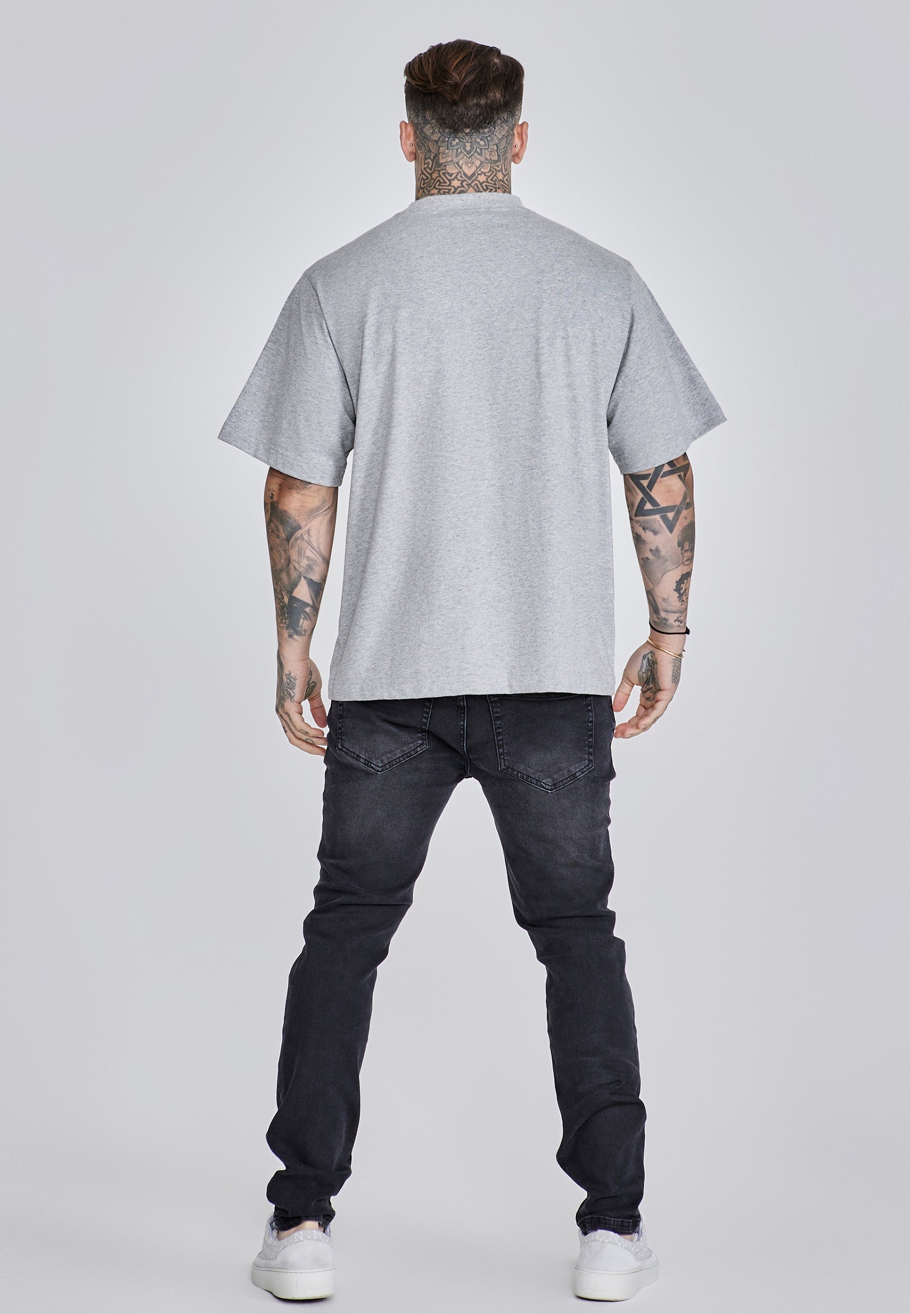 Grey Marl Logo T-Shirt (4)