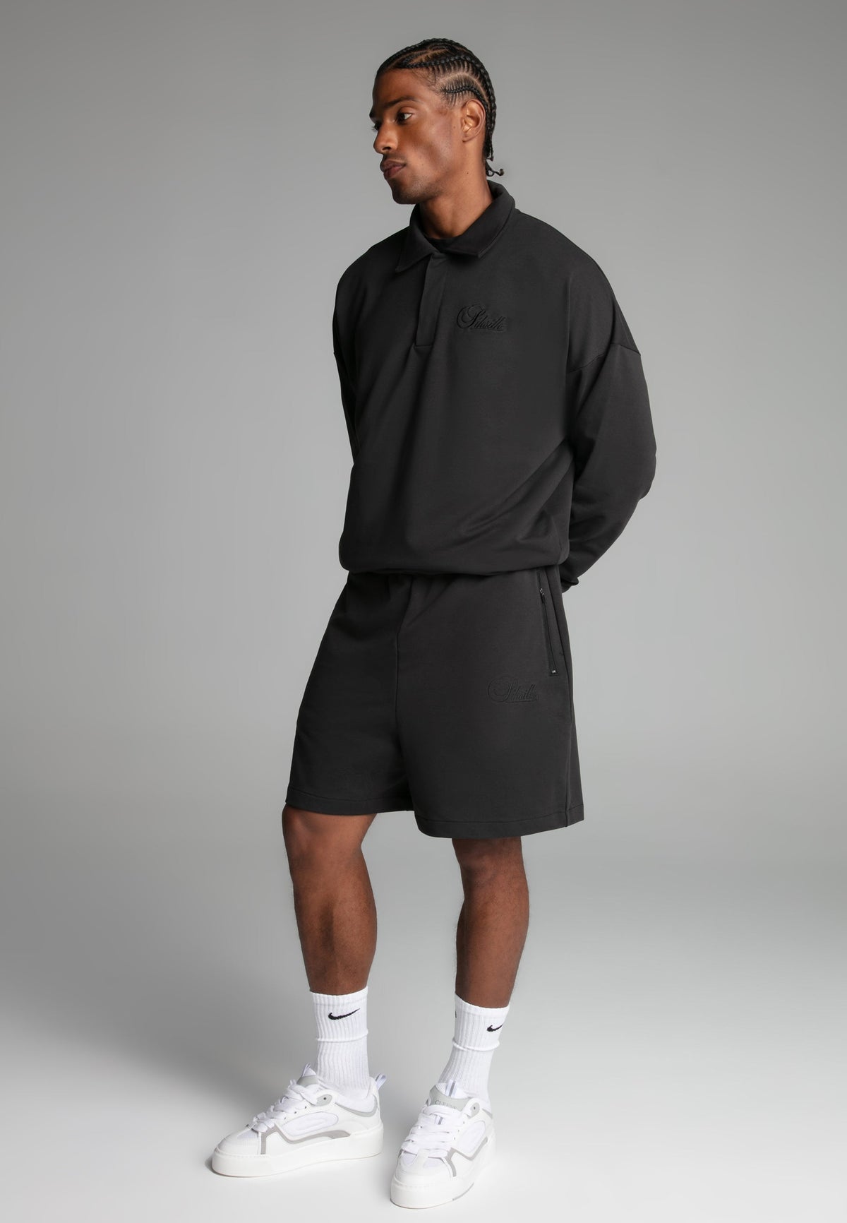 Washed Black Polo Sweater (1)