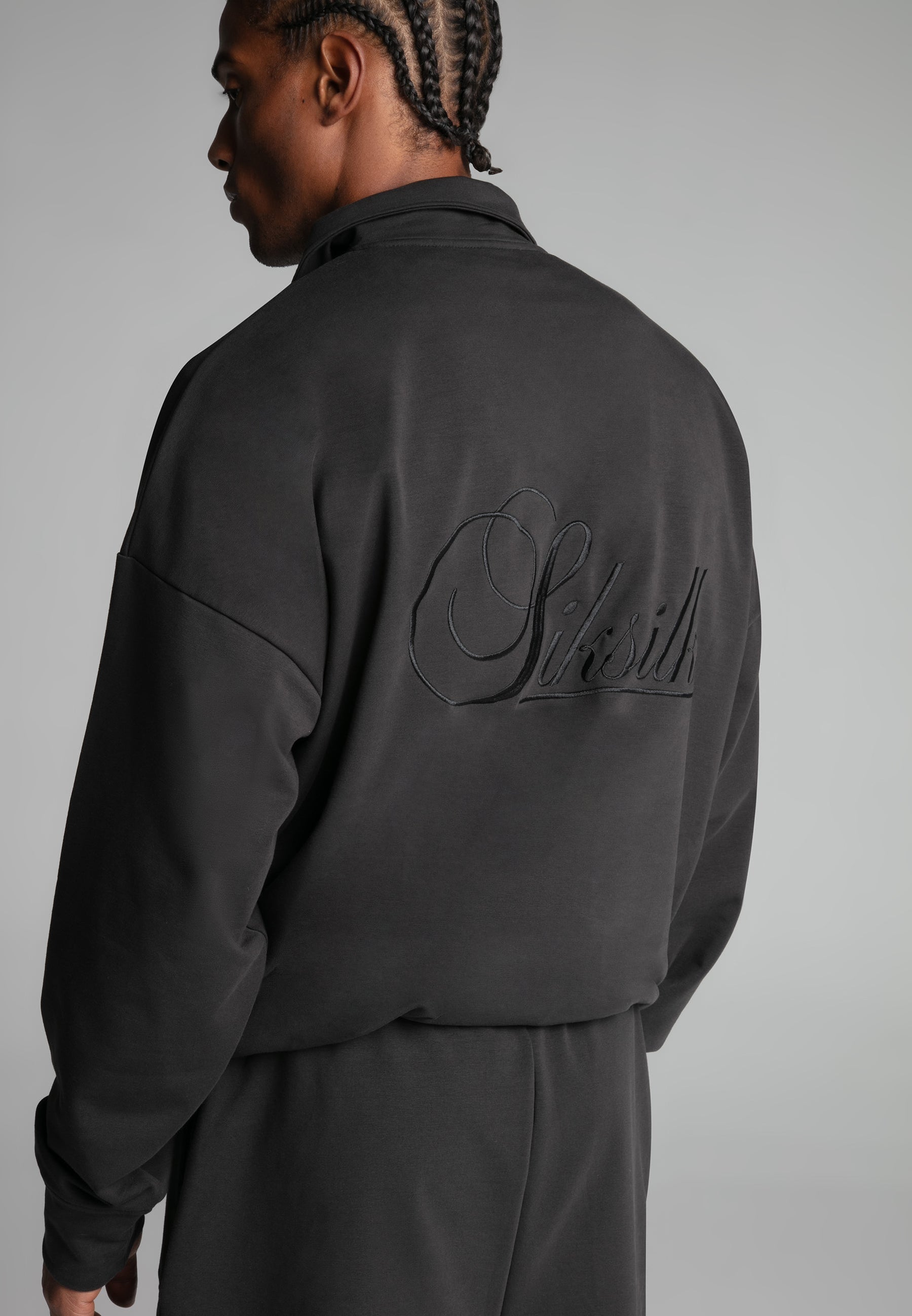 Washed Black Polo Sweater (3)