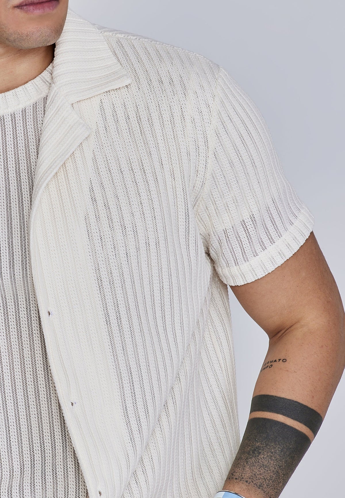 Ecru Textured Resort Shirt (1)