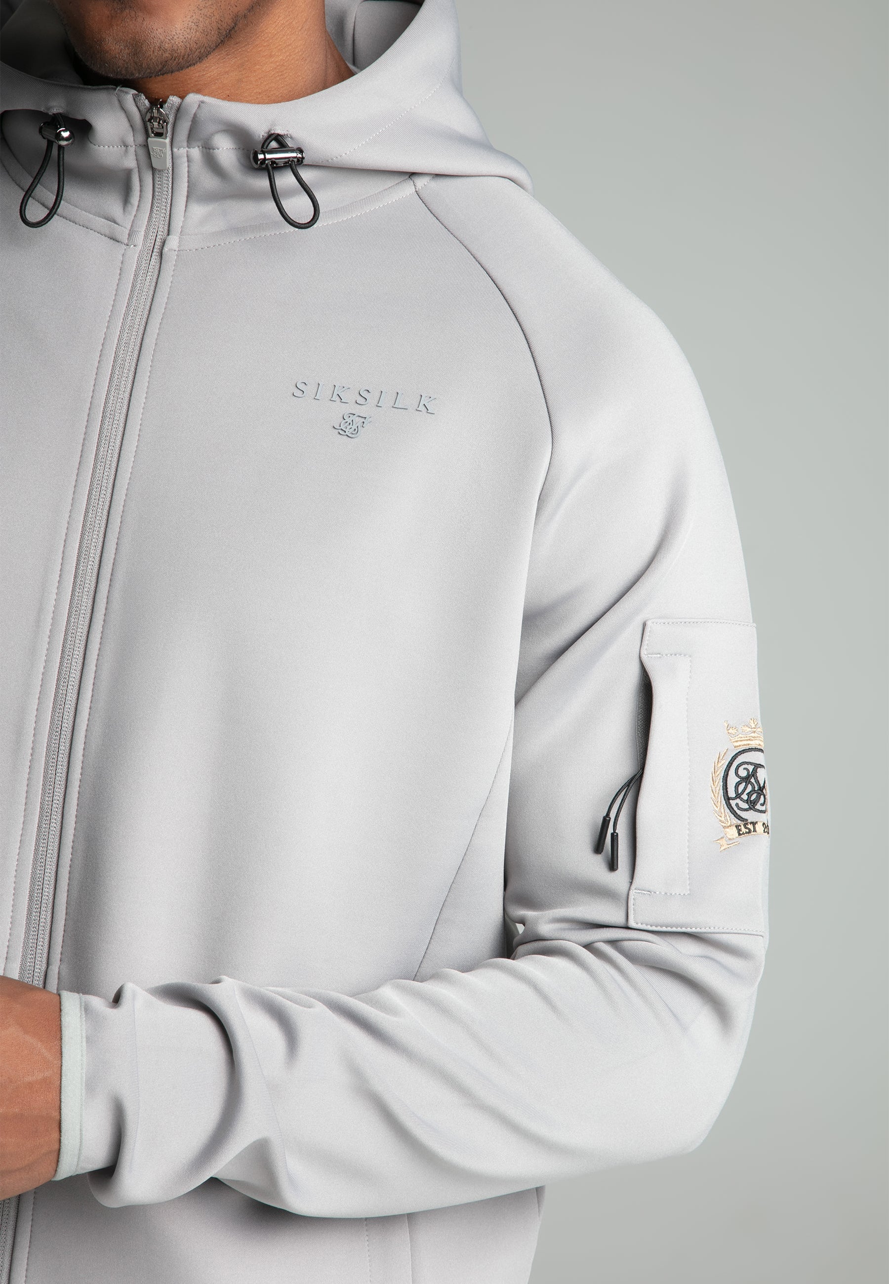 Grey Full zip Hoodie (2)