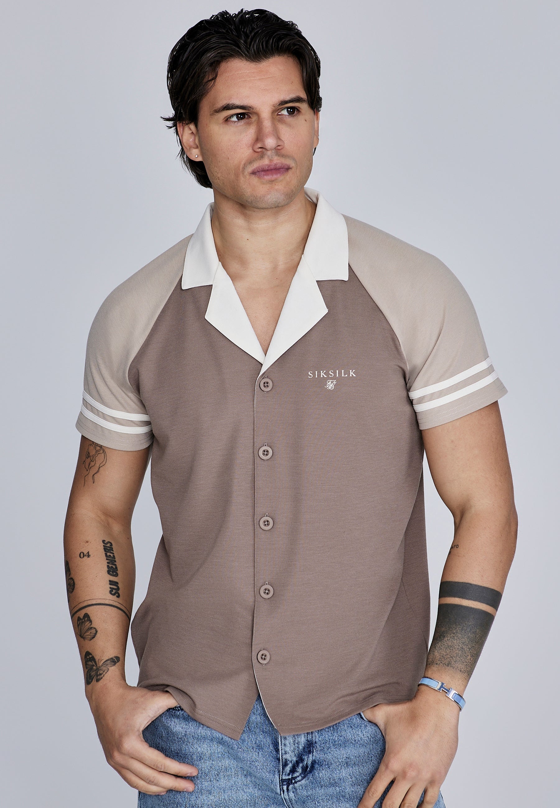 Beige Retro Resort Shirt