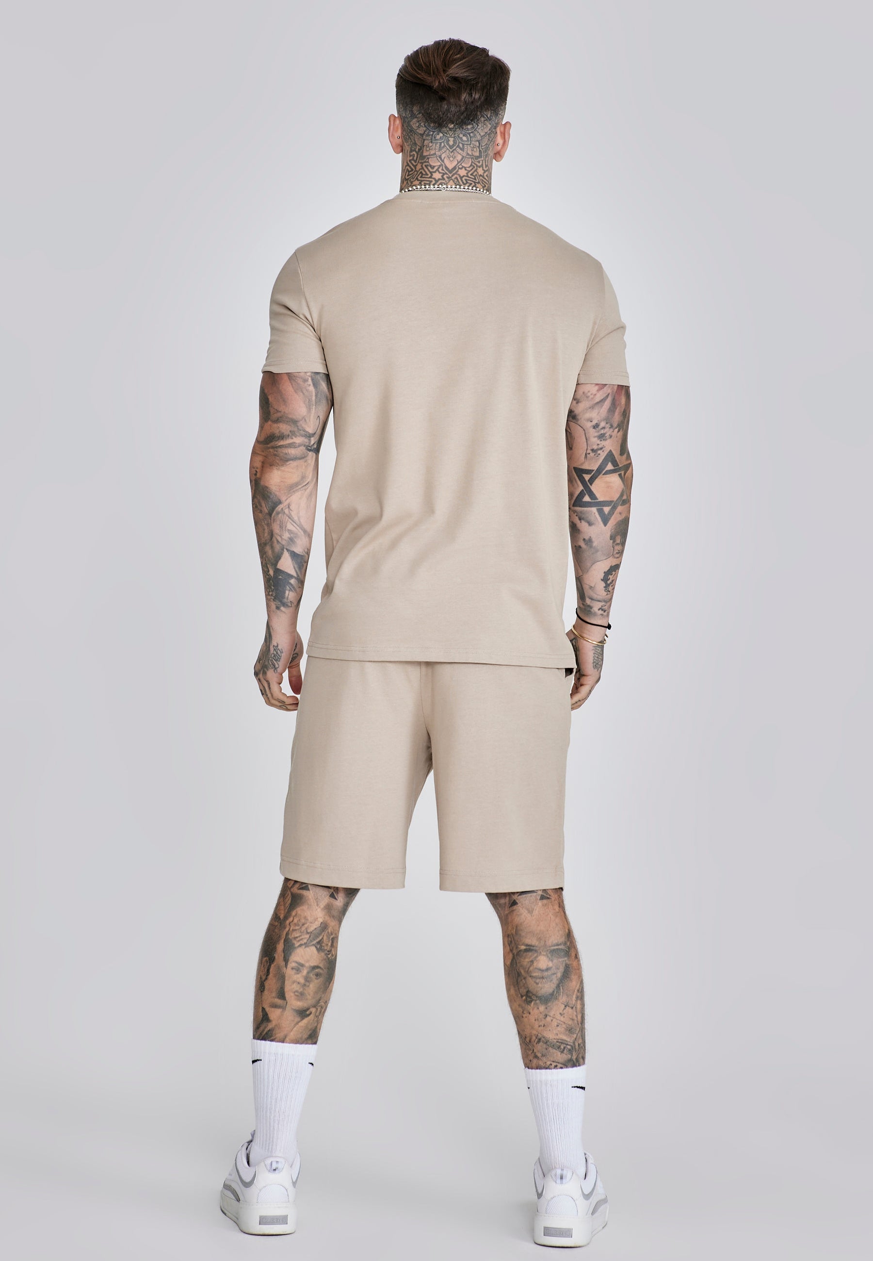 Beige T-Shirt and Shorts Set (4)