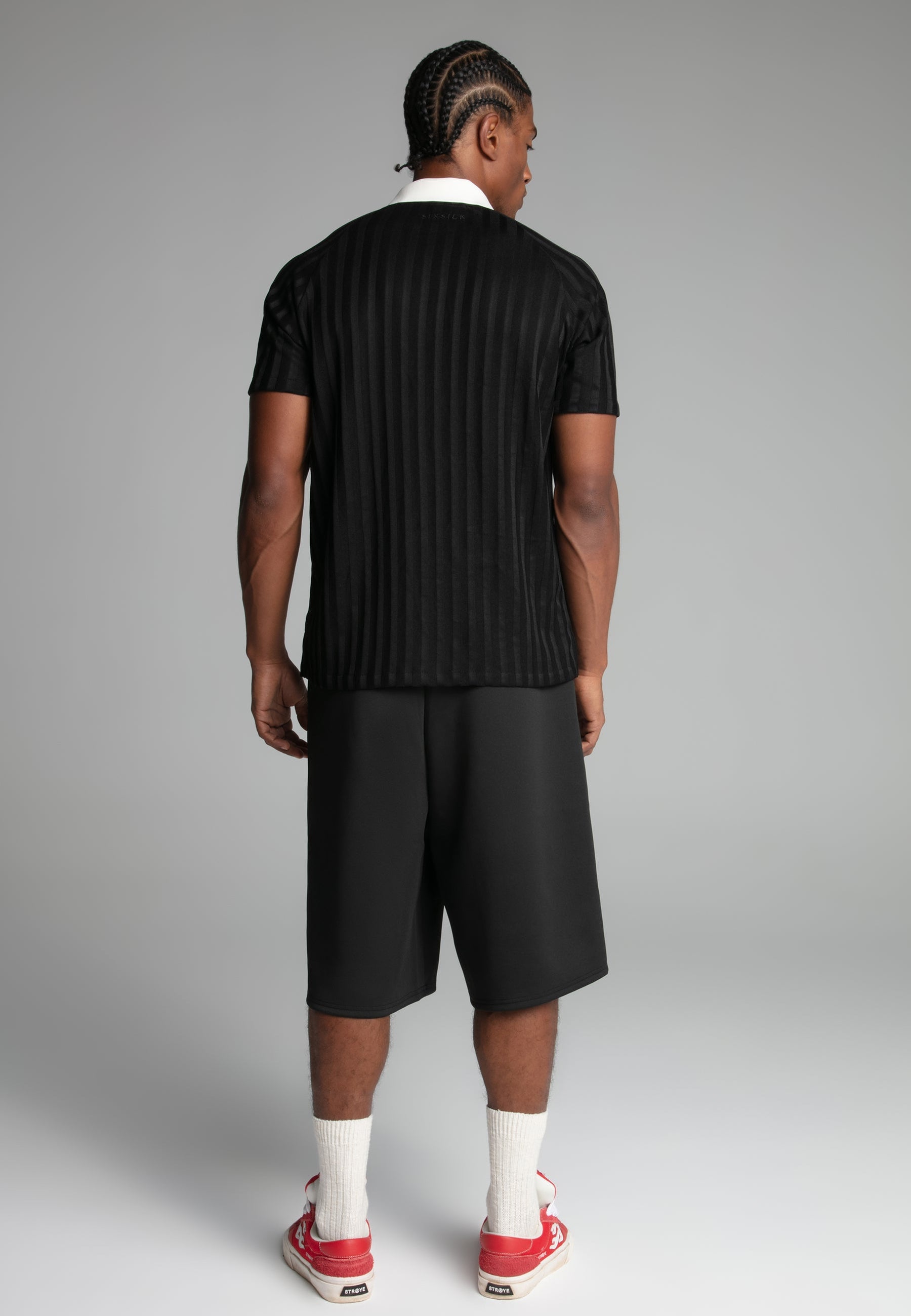 Black Oversized Poly Shorts (4)