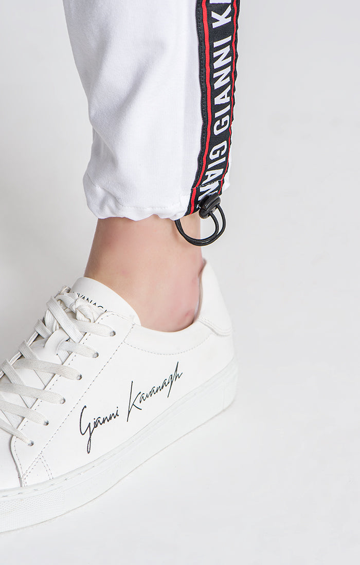 White Attitude Ribbon Joggers