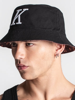 Black K Bucket Hat