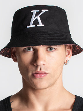 Black K Bucket Hat