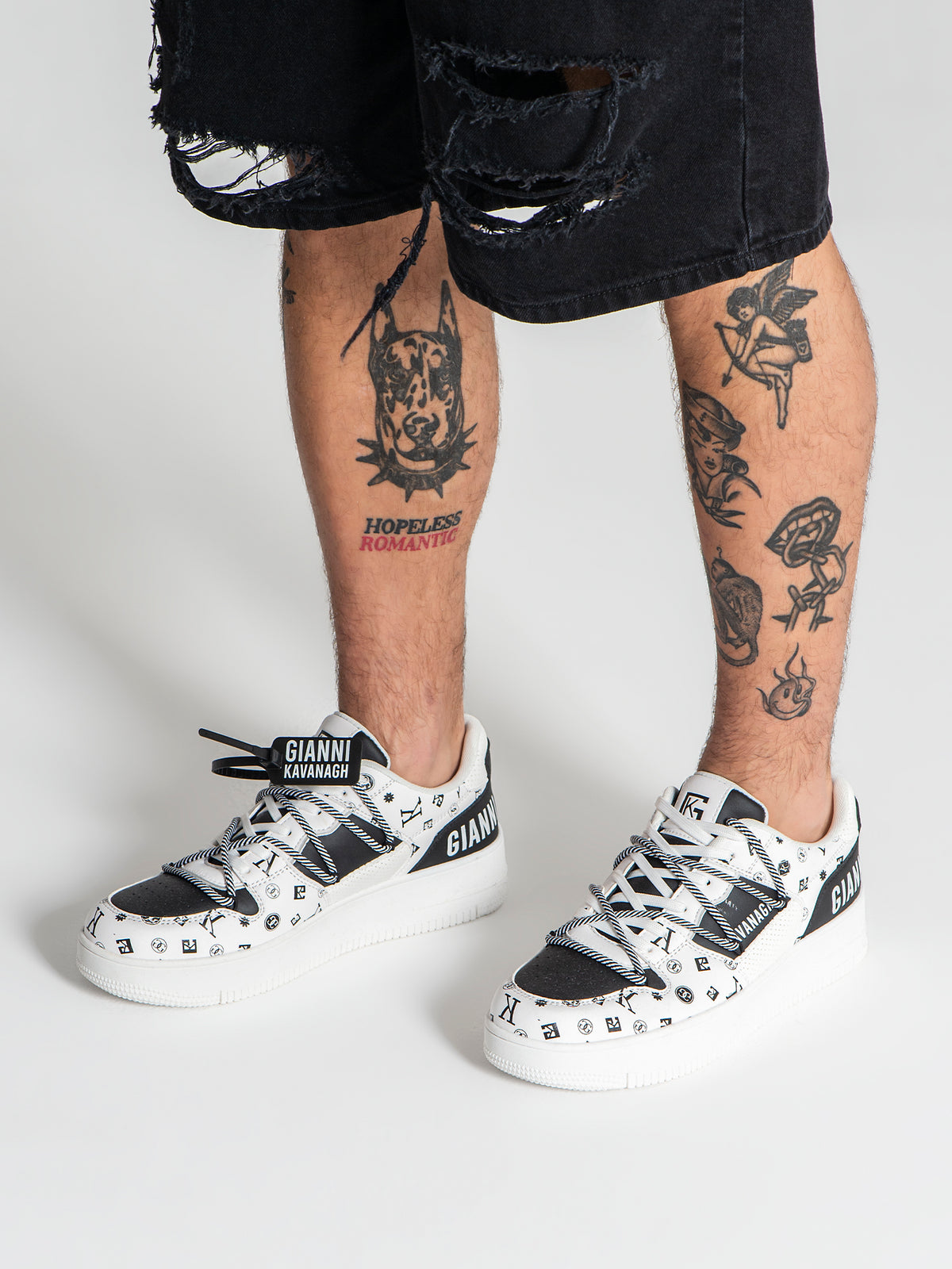 White Mania Wrapped Sneakers