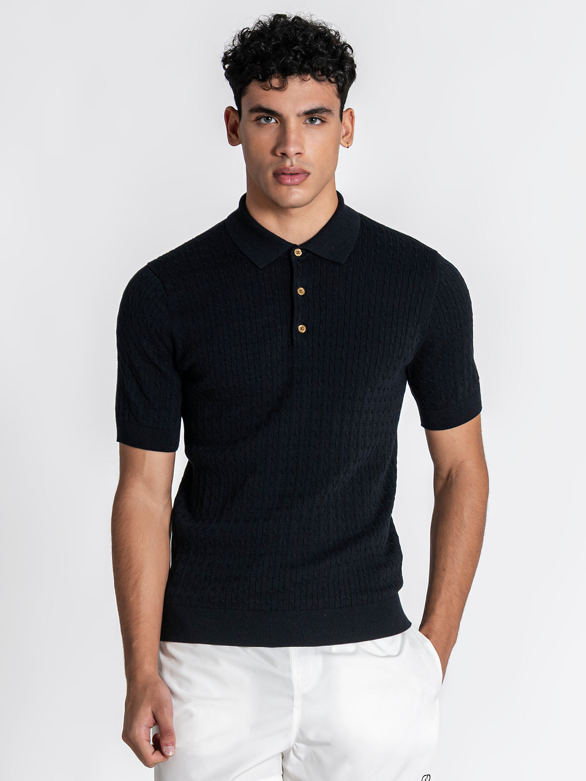 polos / Navy Blue GG Knit Polo