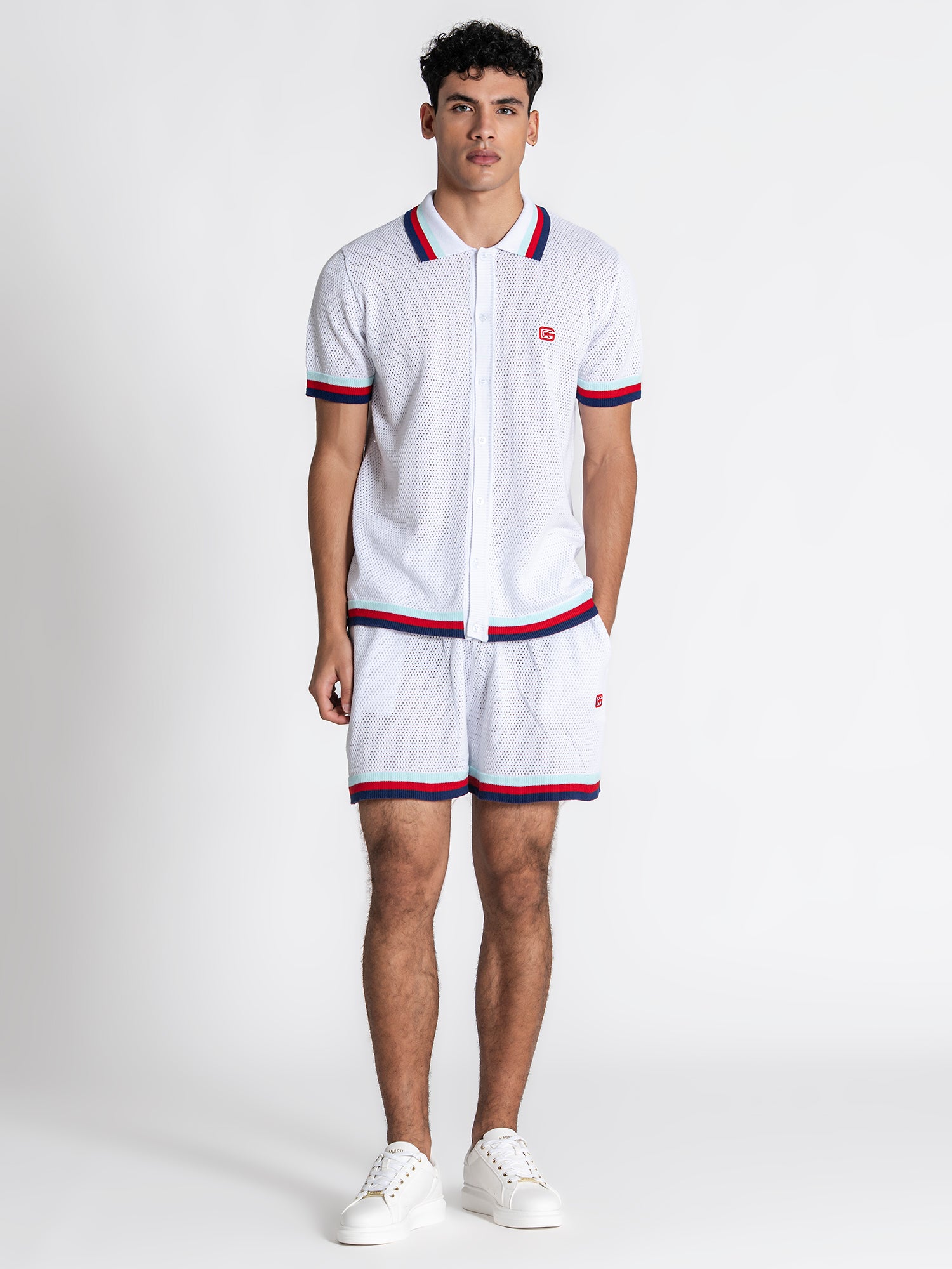 shirts / White Striped GK Knit Set