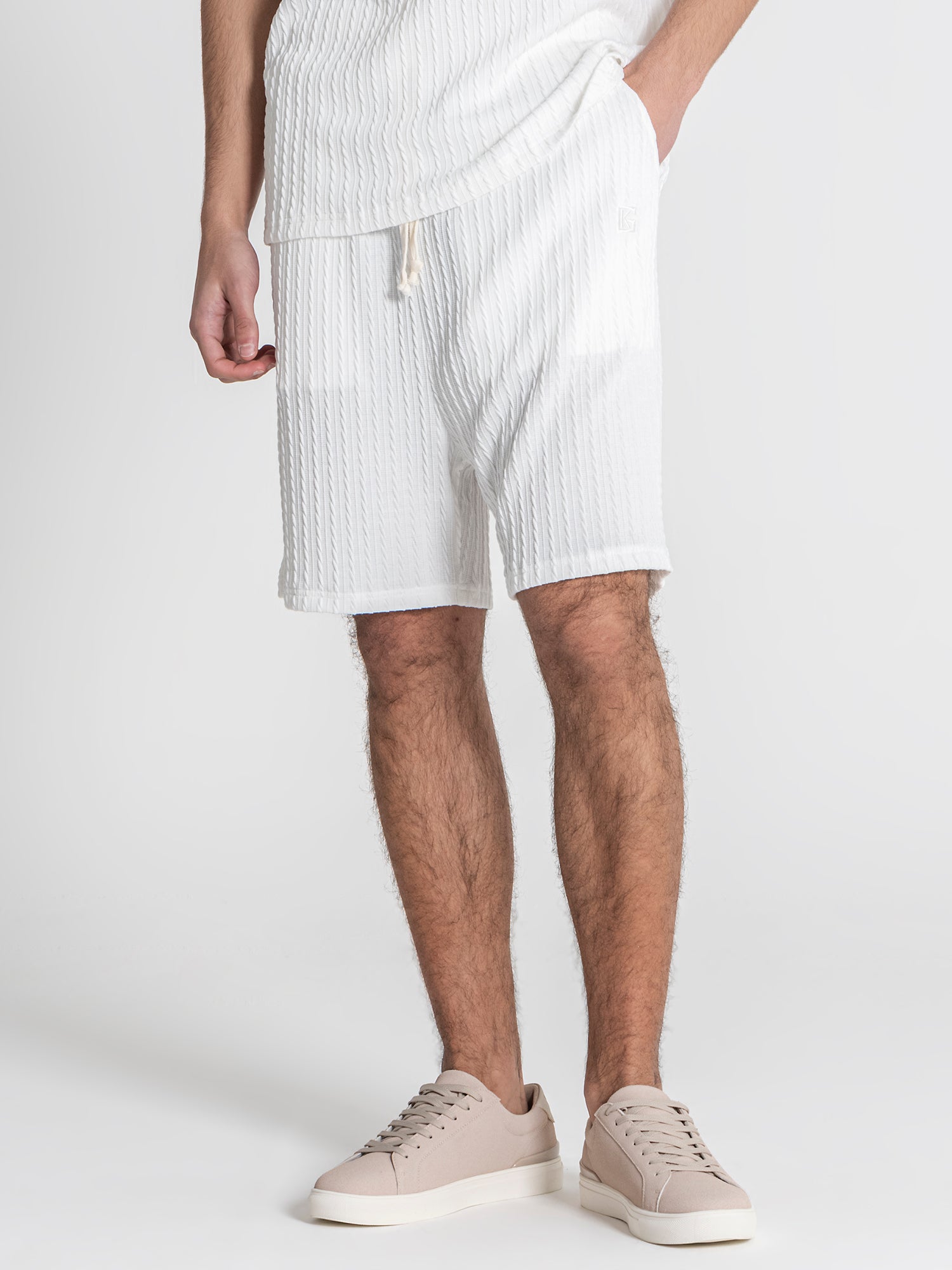 White Tactile Shorts