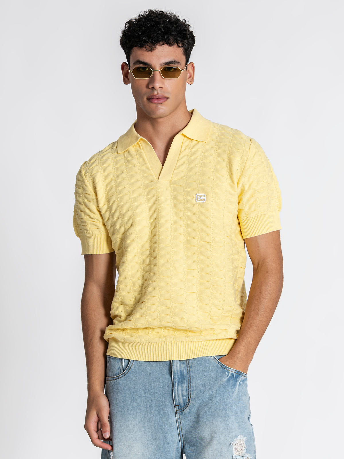 polos / Yellow GK Knit Polo