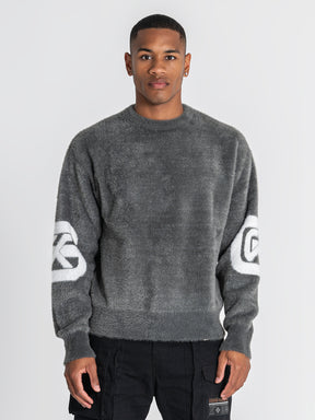 sweats / Grey Structure Knit Sweater